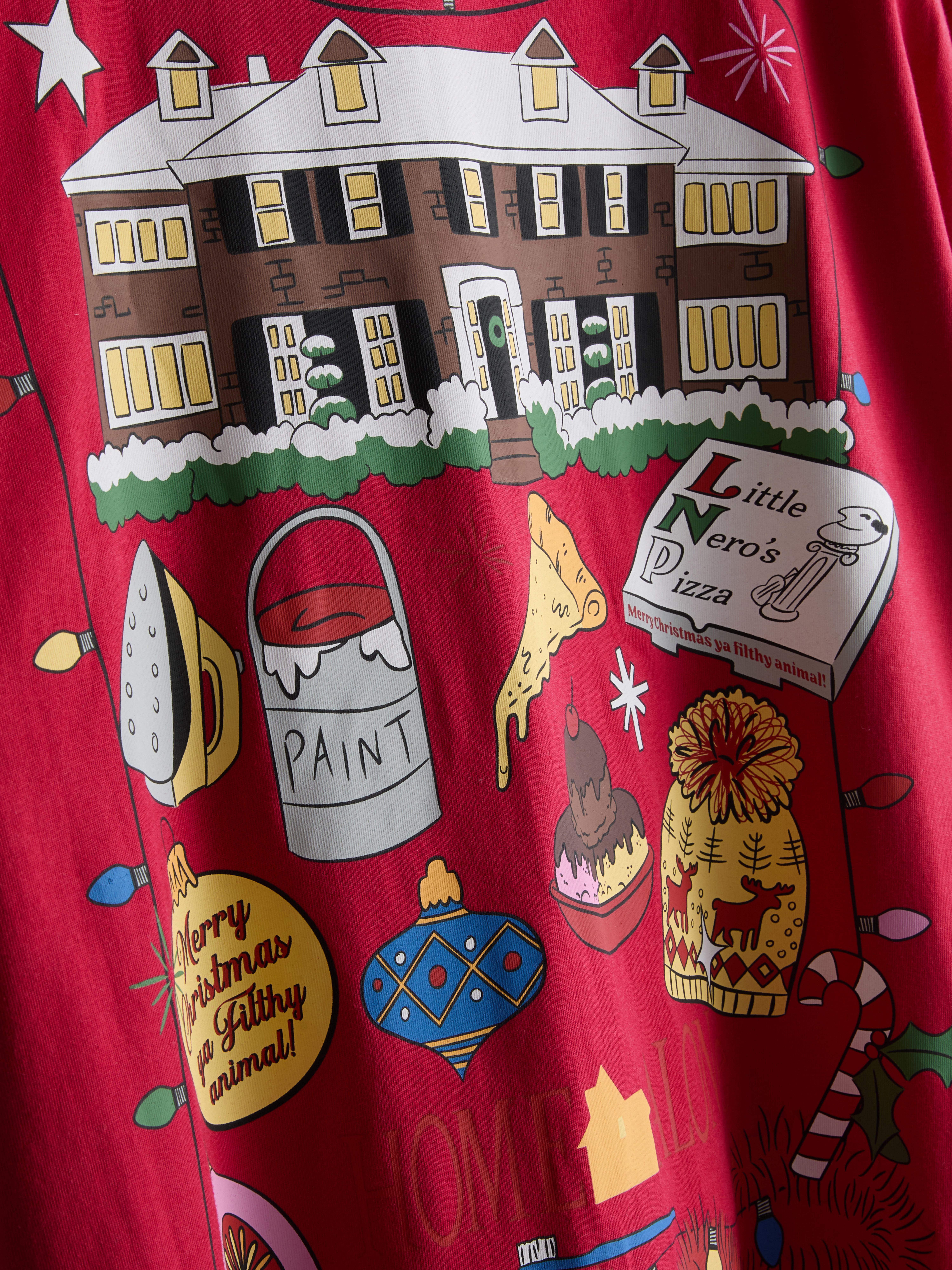 Home Alone Pure Cotton Christmas Oversized Sleep Tee
