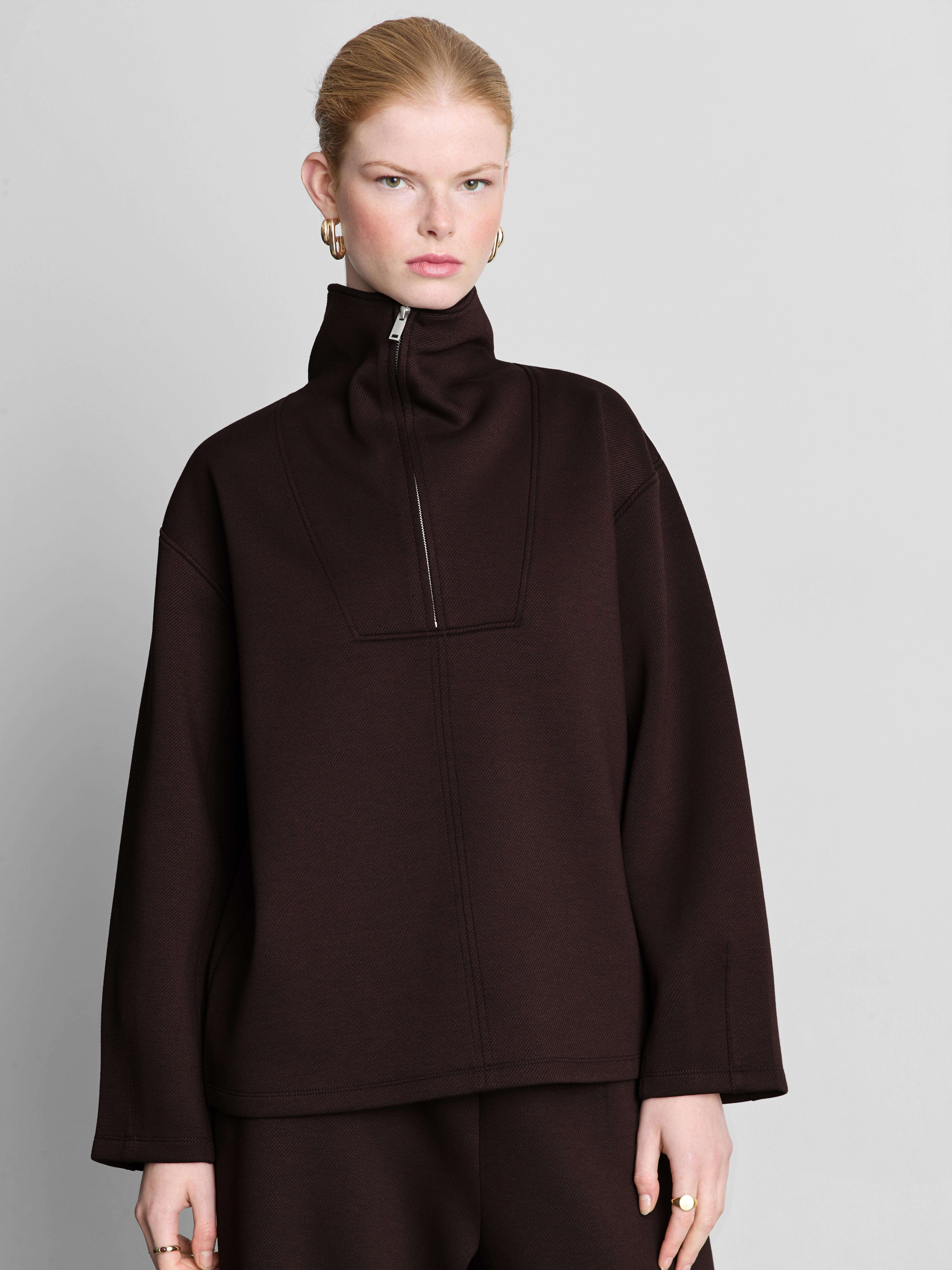 The Edit Oversized Half Zip Sweatshirt