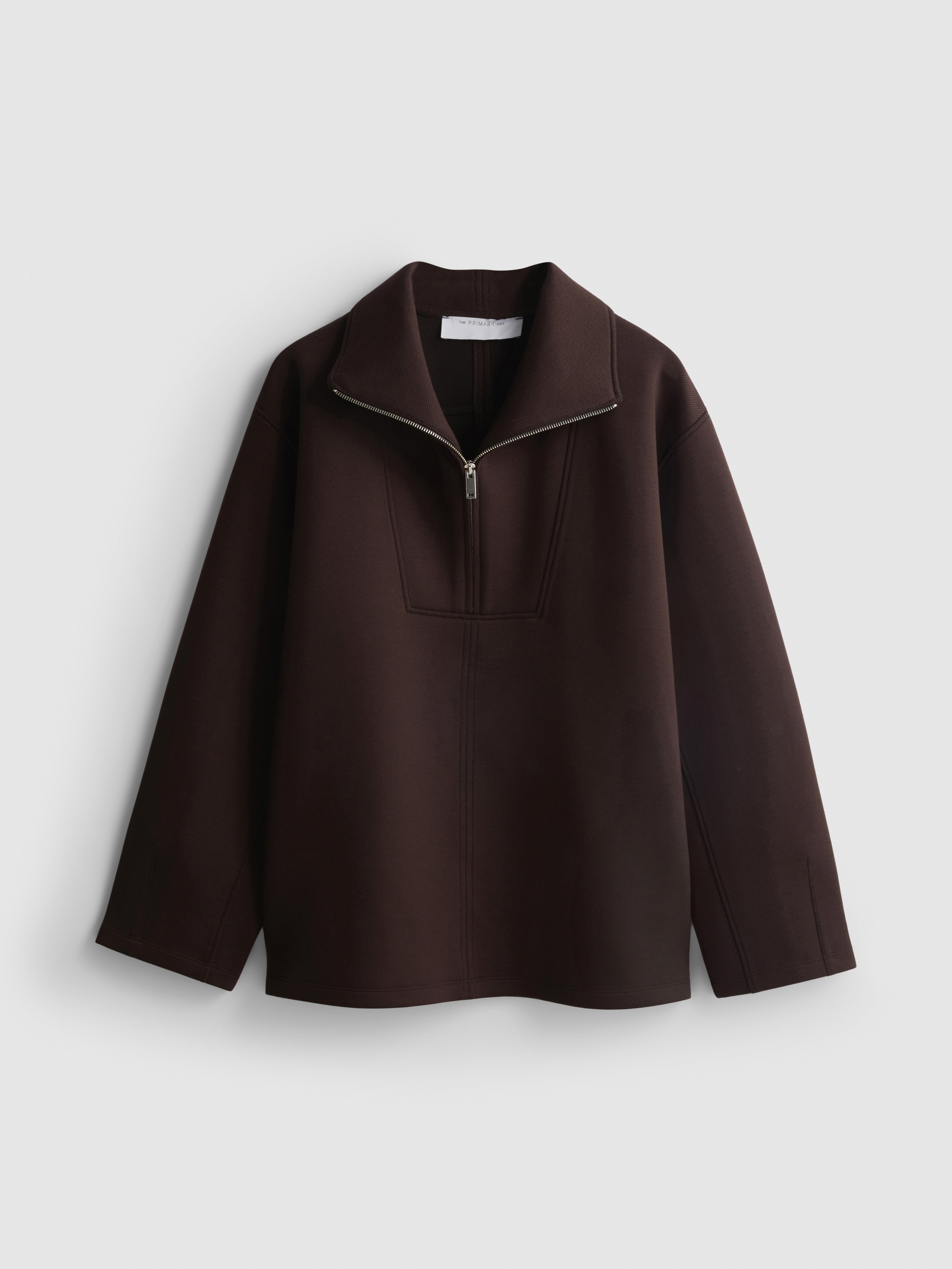 The Edit Oversized Half Zip Sweatshirt