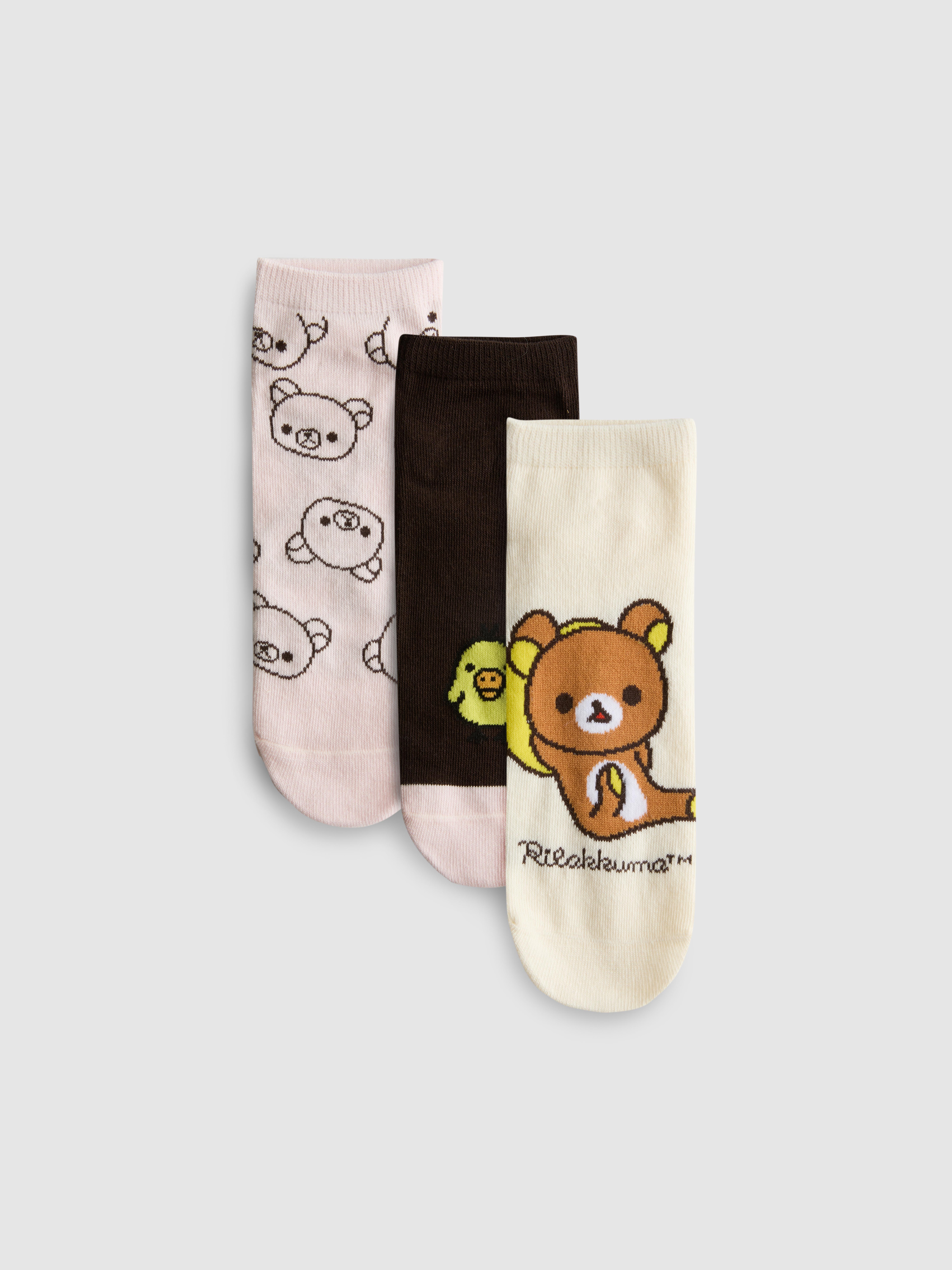 Lot de 3 paires de chaussettes en coton Rilakkuma