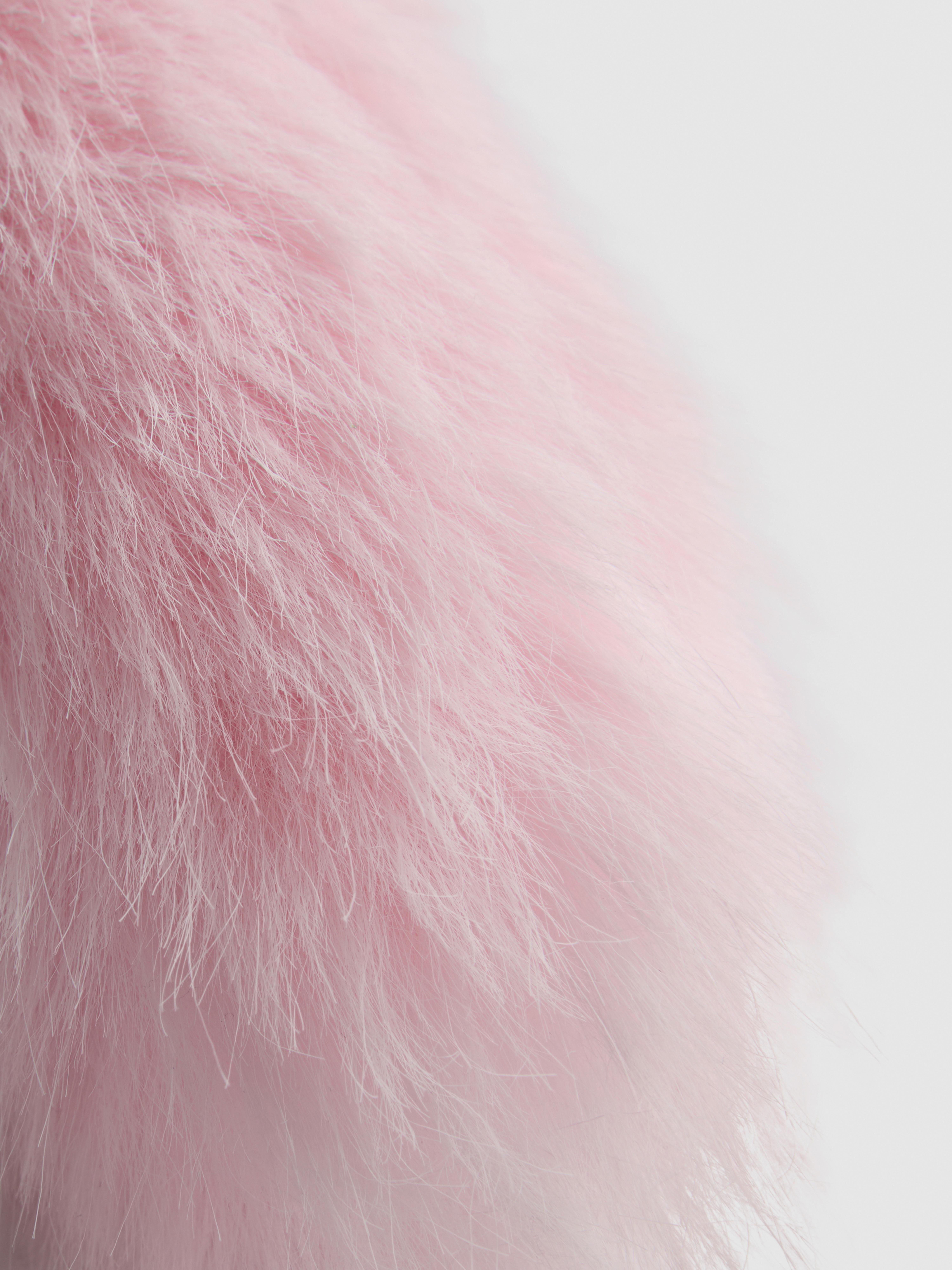 Faux Fur Foxtail Keychain