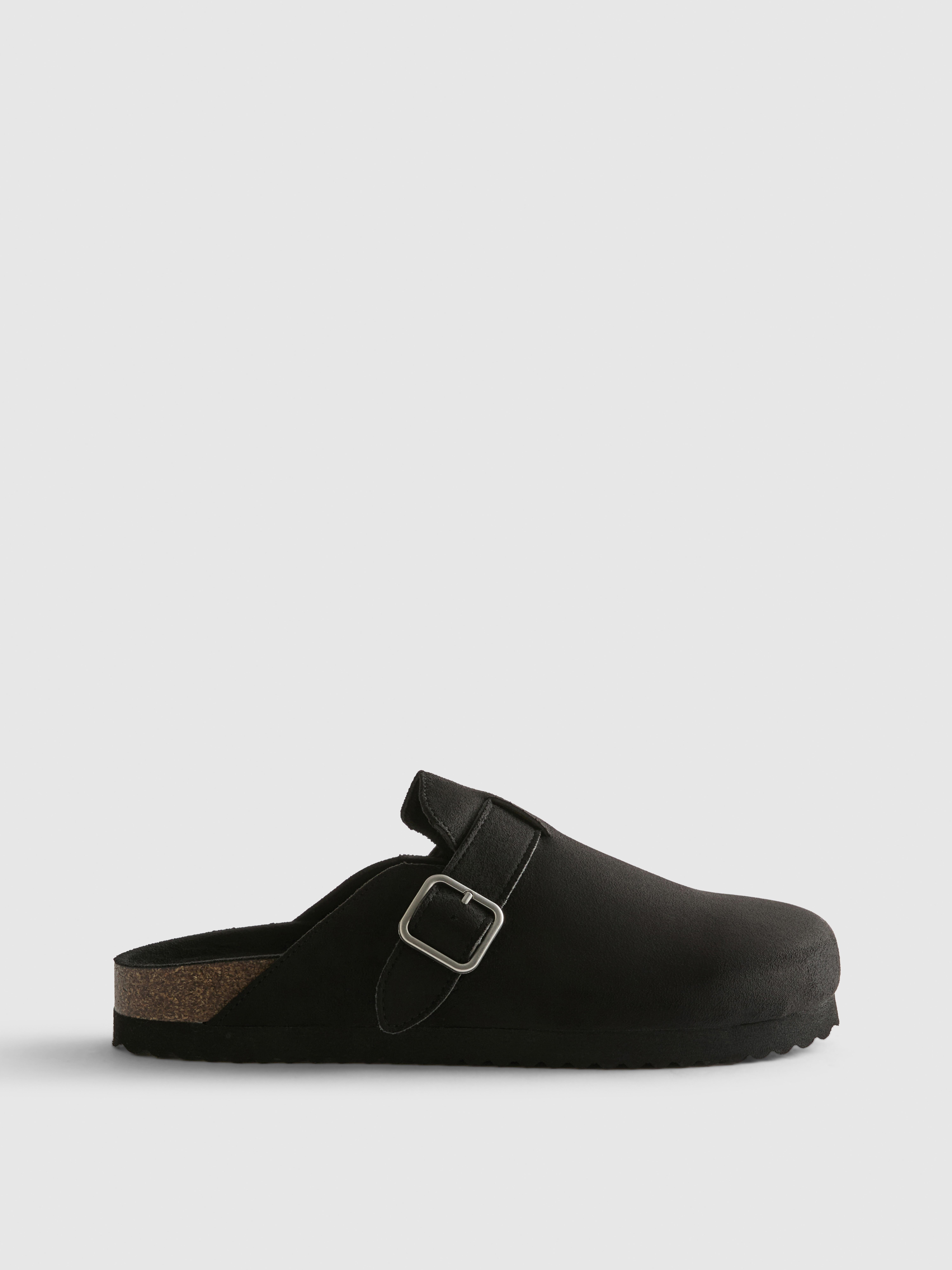 Buckle Detail Clog Sandals