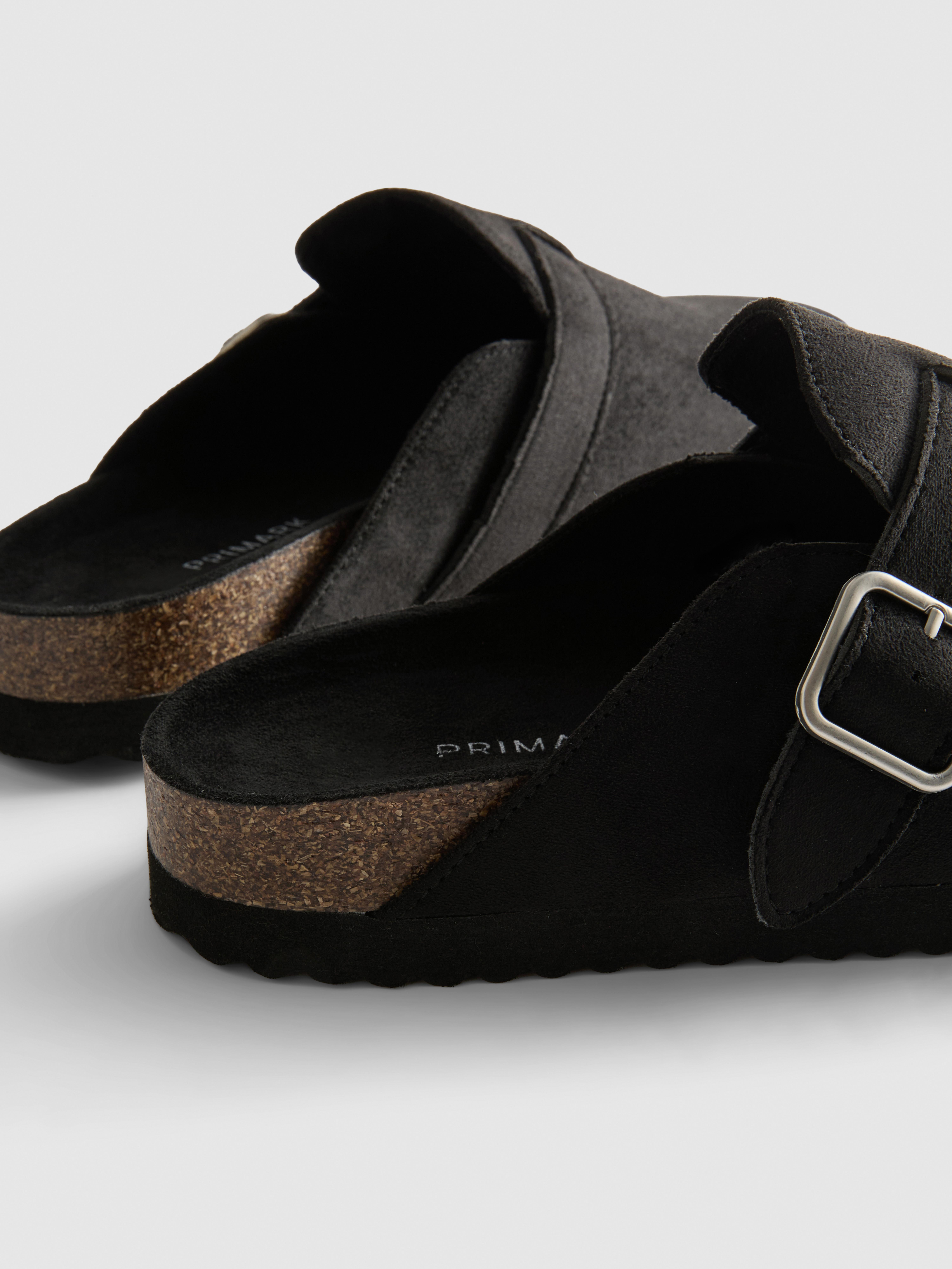 Buckle Detail Clog Sandals