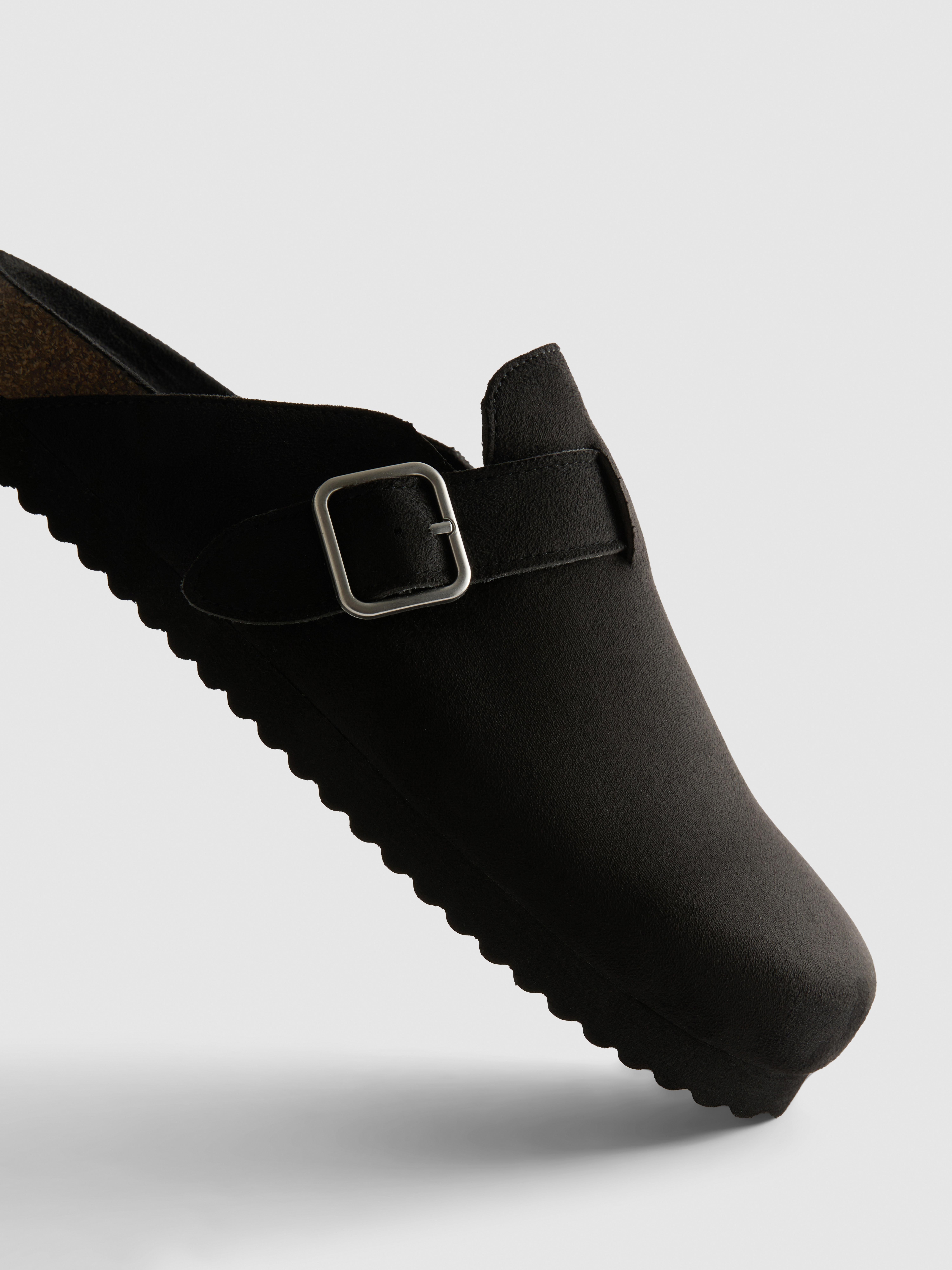 Buckle Detail Clog Sandals