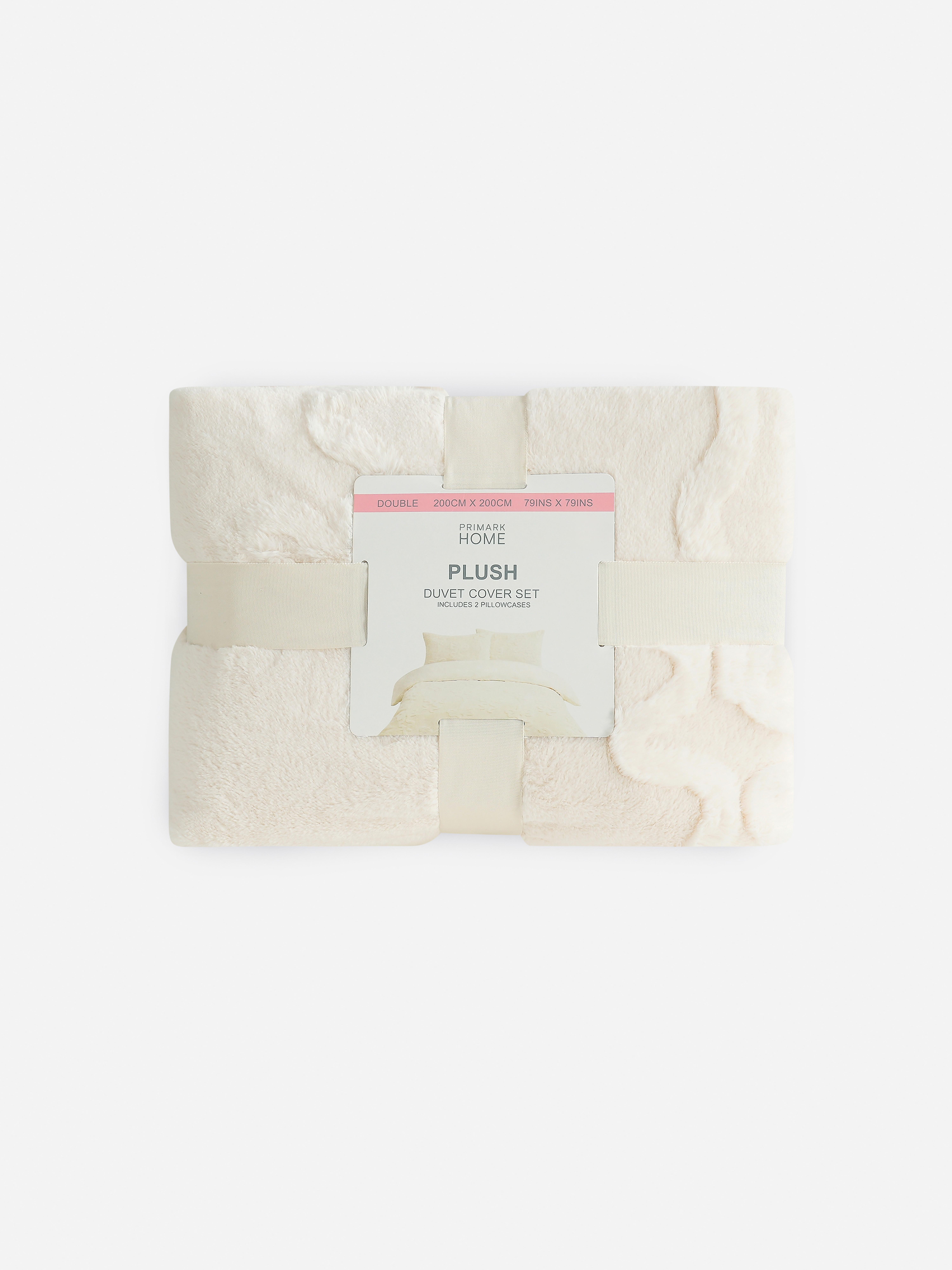 Cream Bow Textured Double Duvet Cover Set | Primark