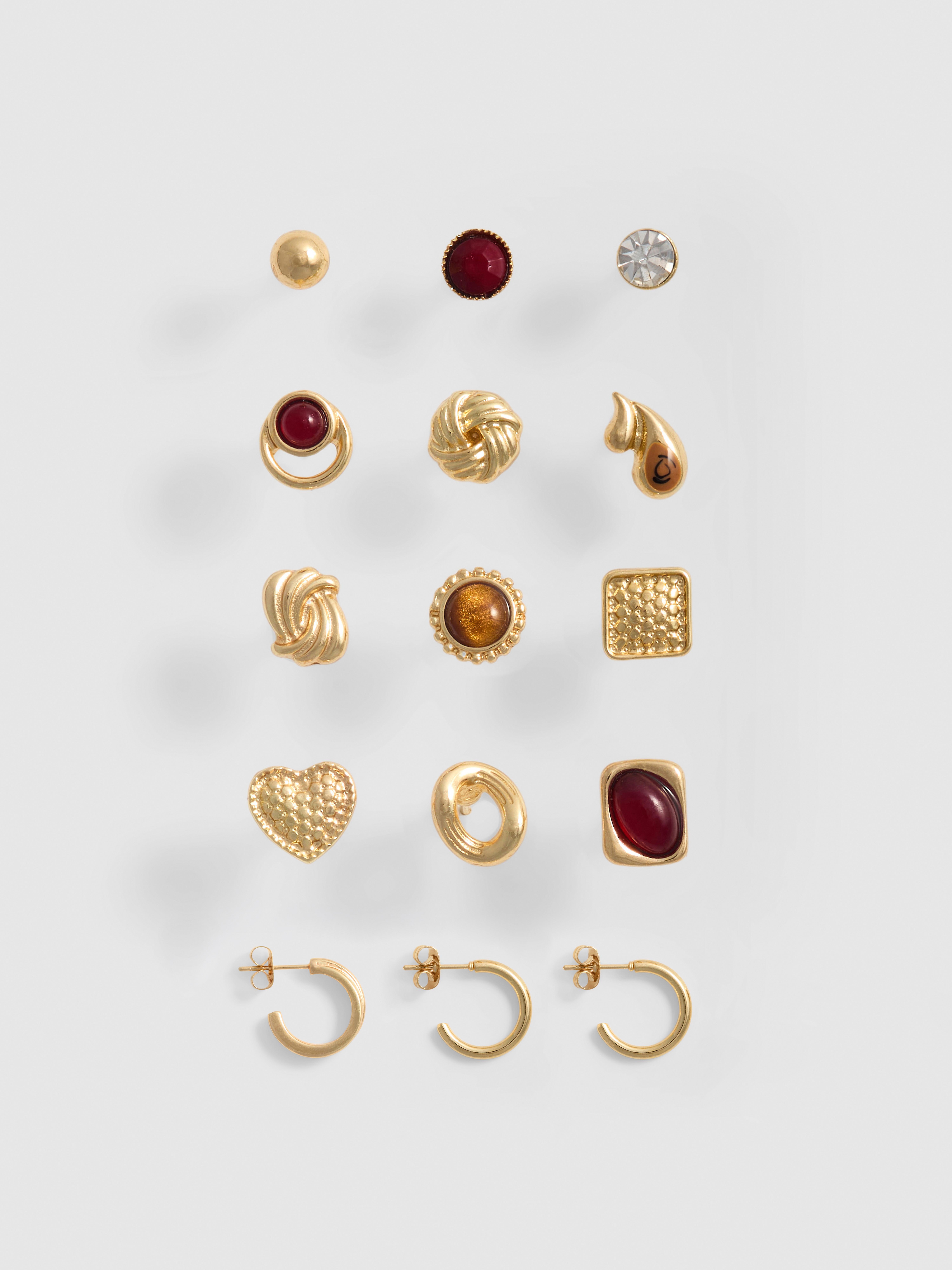 15pk Stud And Hoop Earrings