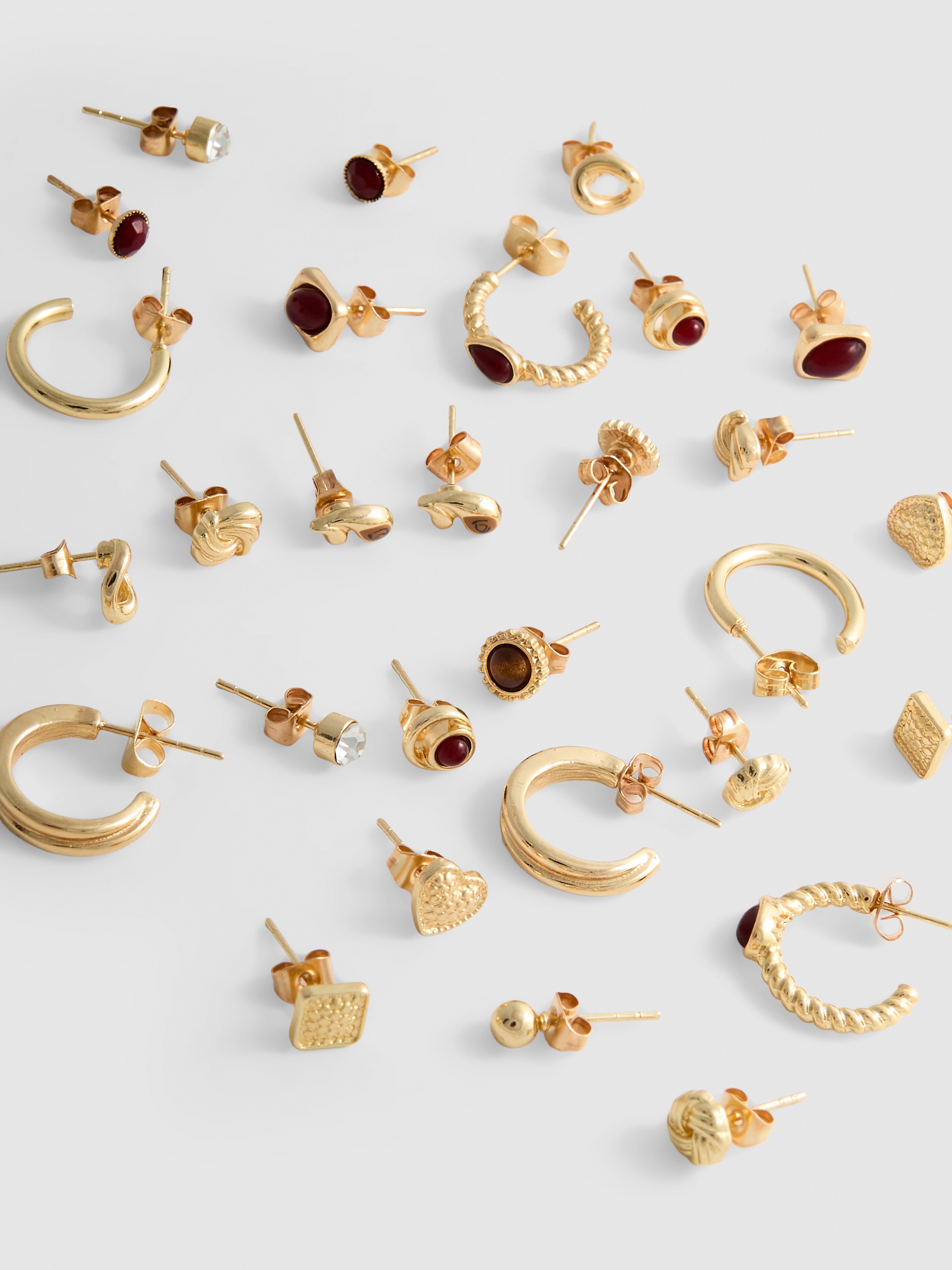 15pk Stud And Hoop Earrings