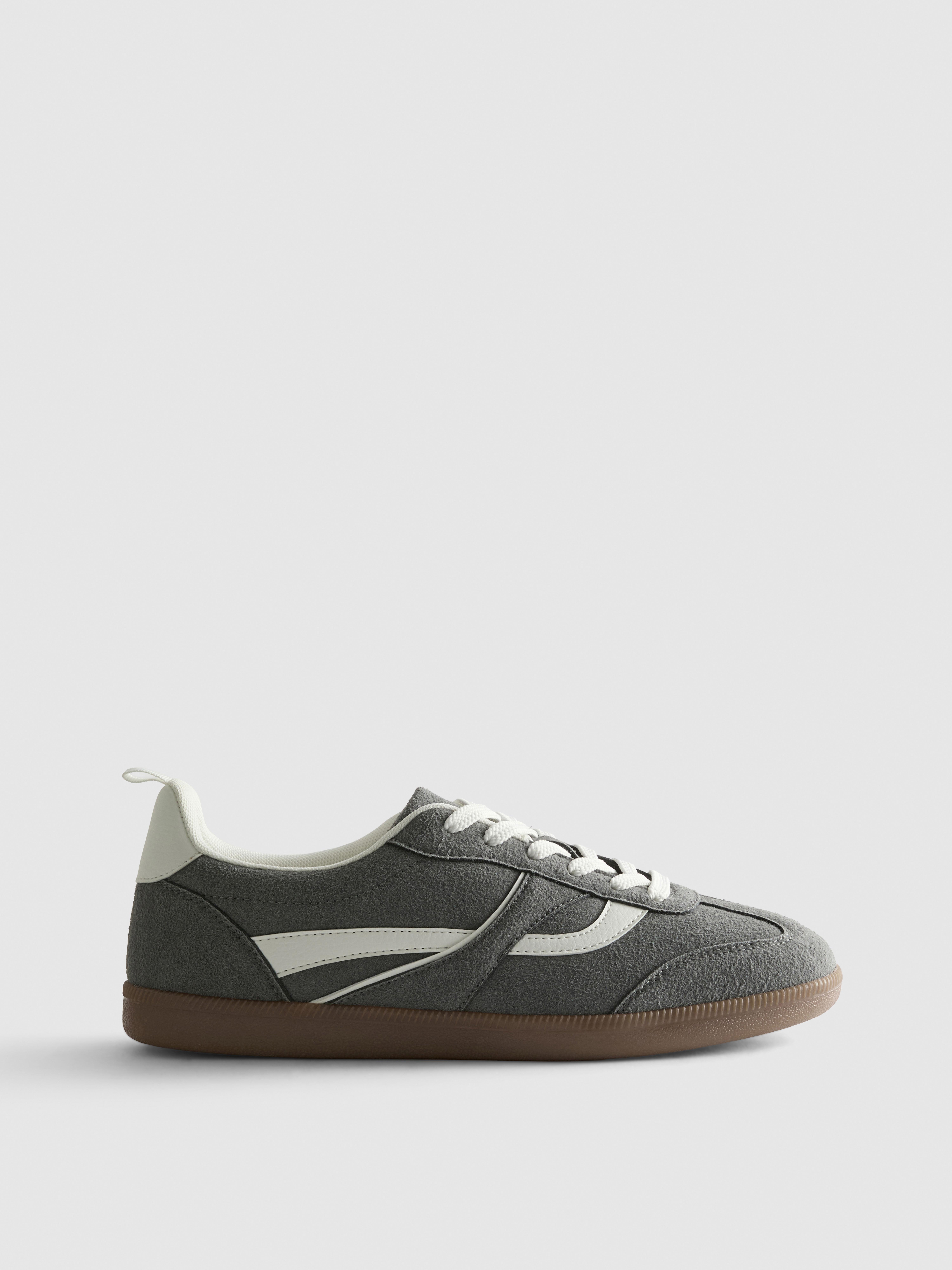 Retro Paneled Lace-Up Sneakers