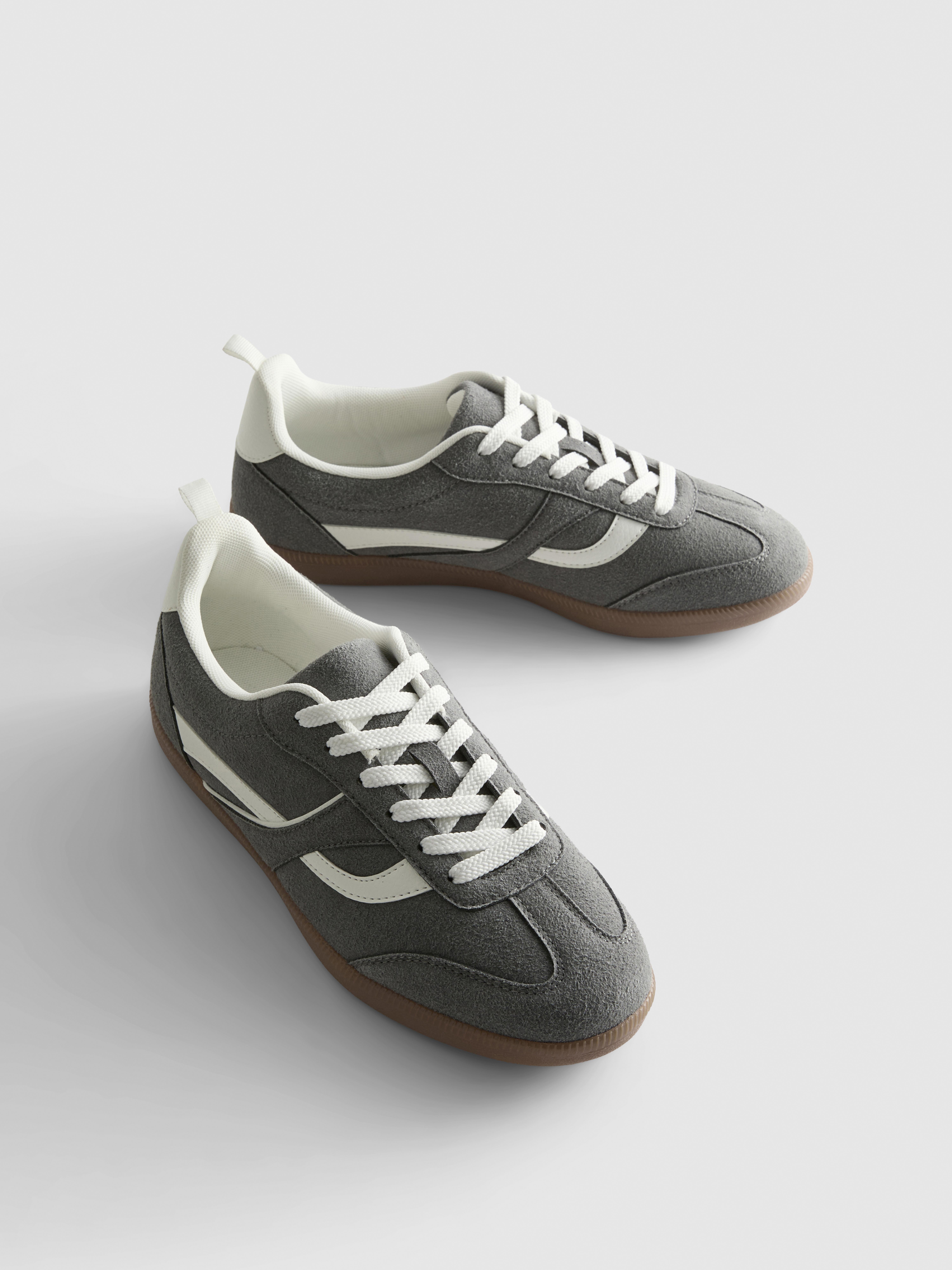 Retro Paneled Lace-Up Sneakers