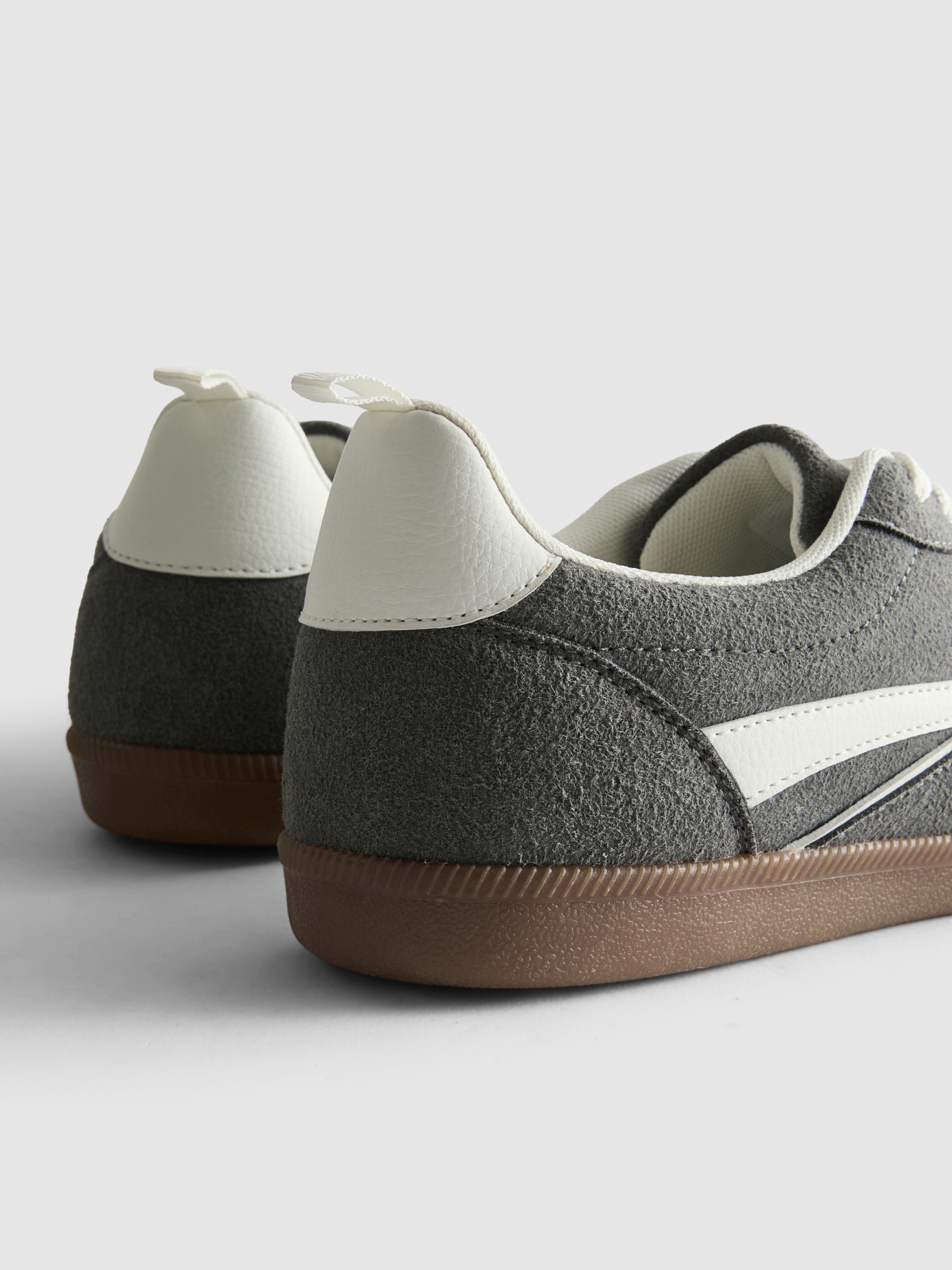 Retro Paneled Lace-Up Sneakers