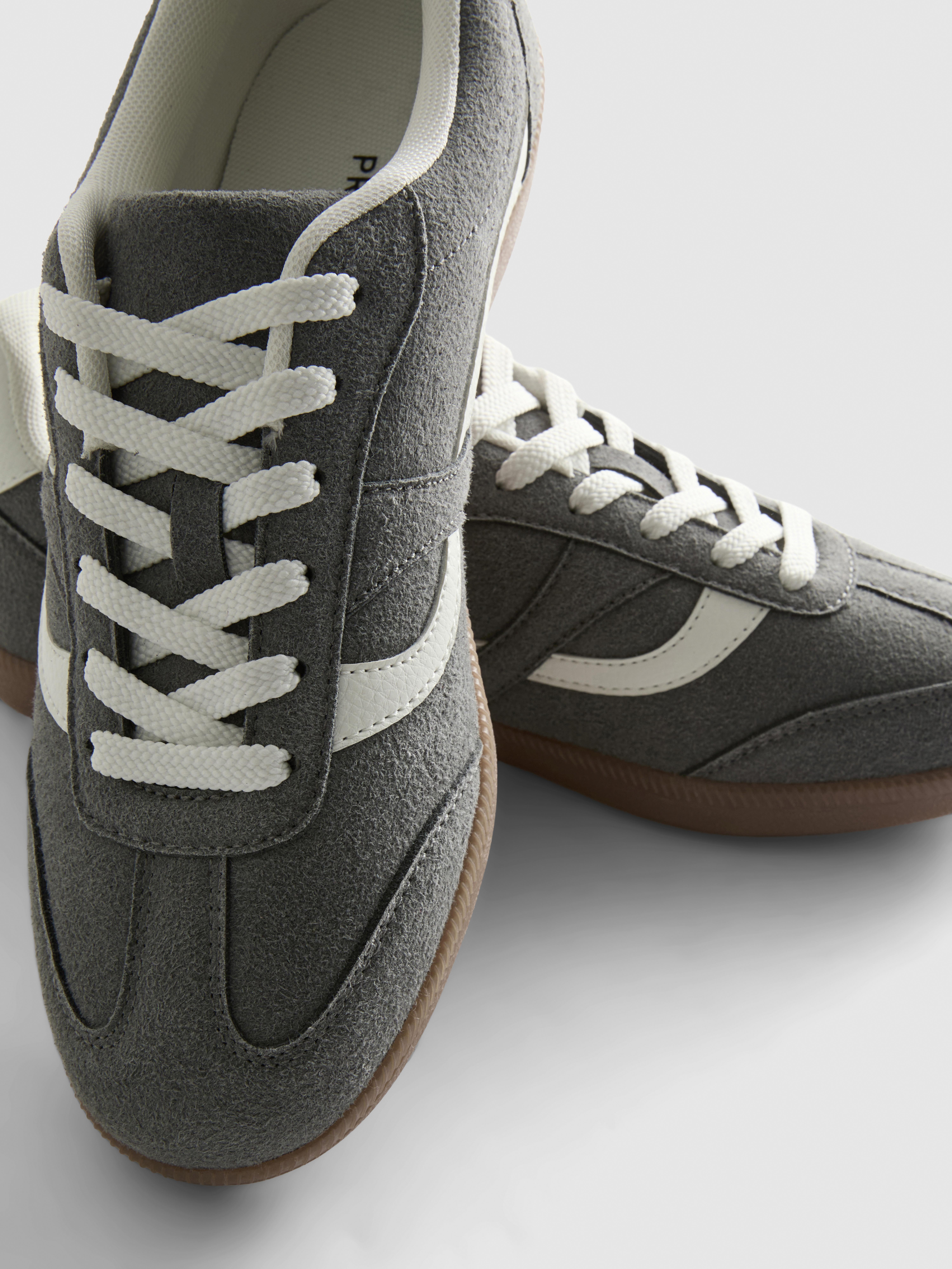 Retro Paneled Lace-Up Sneakers