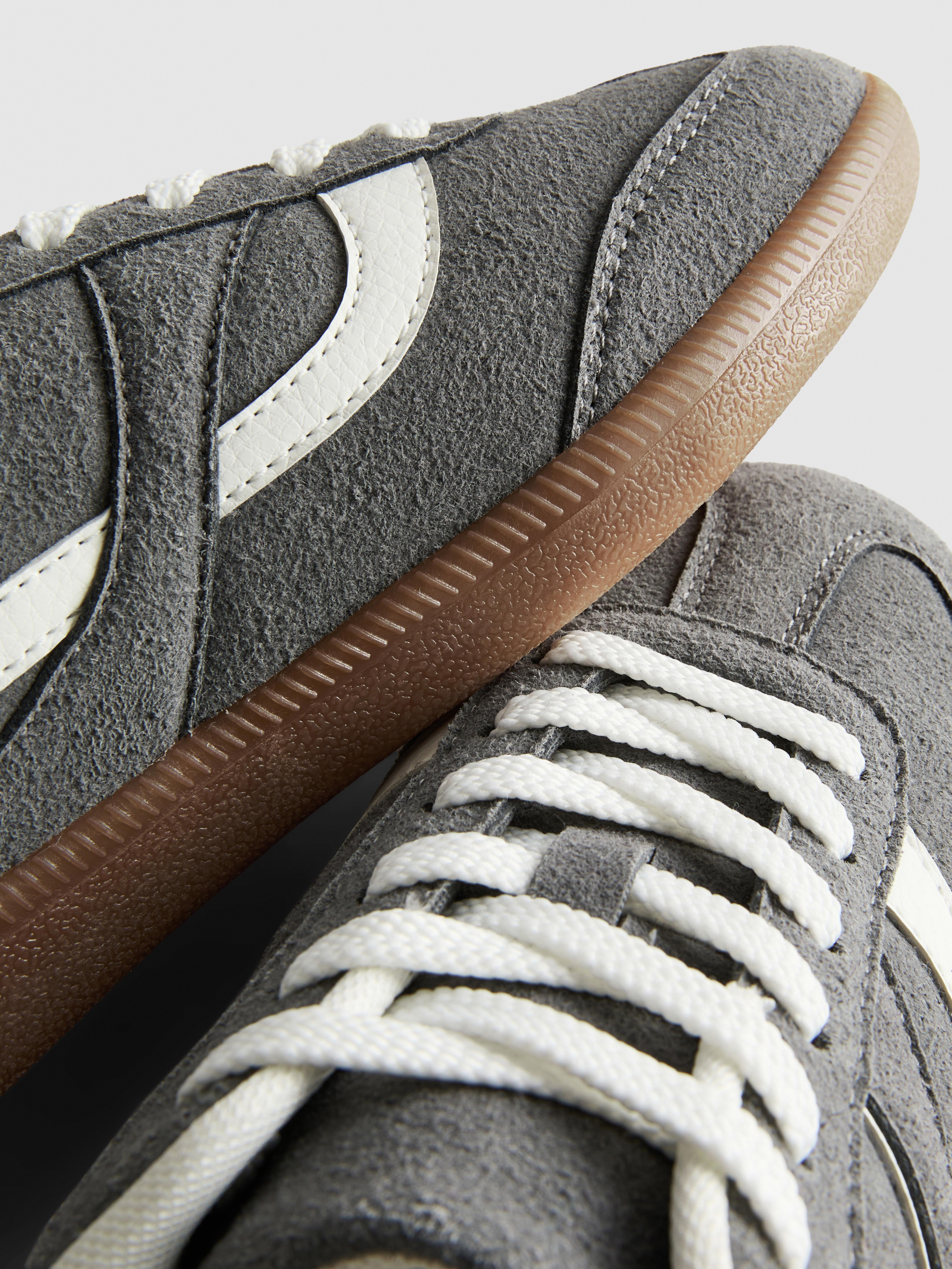 Retro Paneled Lace-Up Sneakers