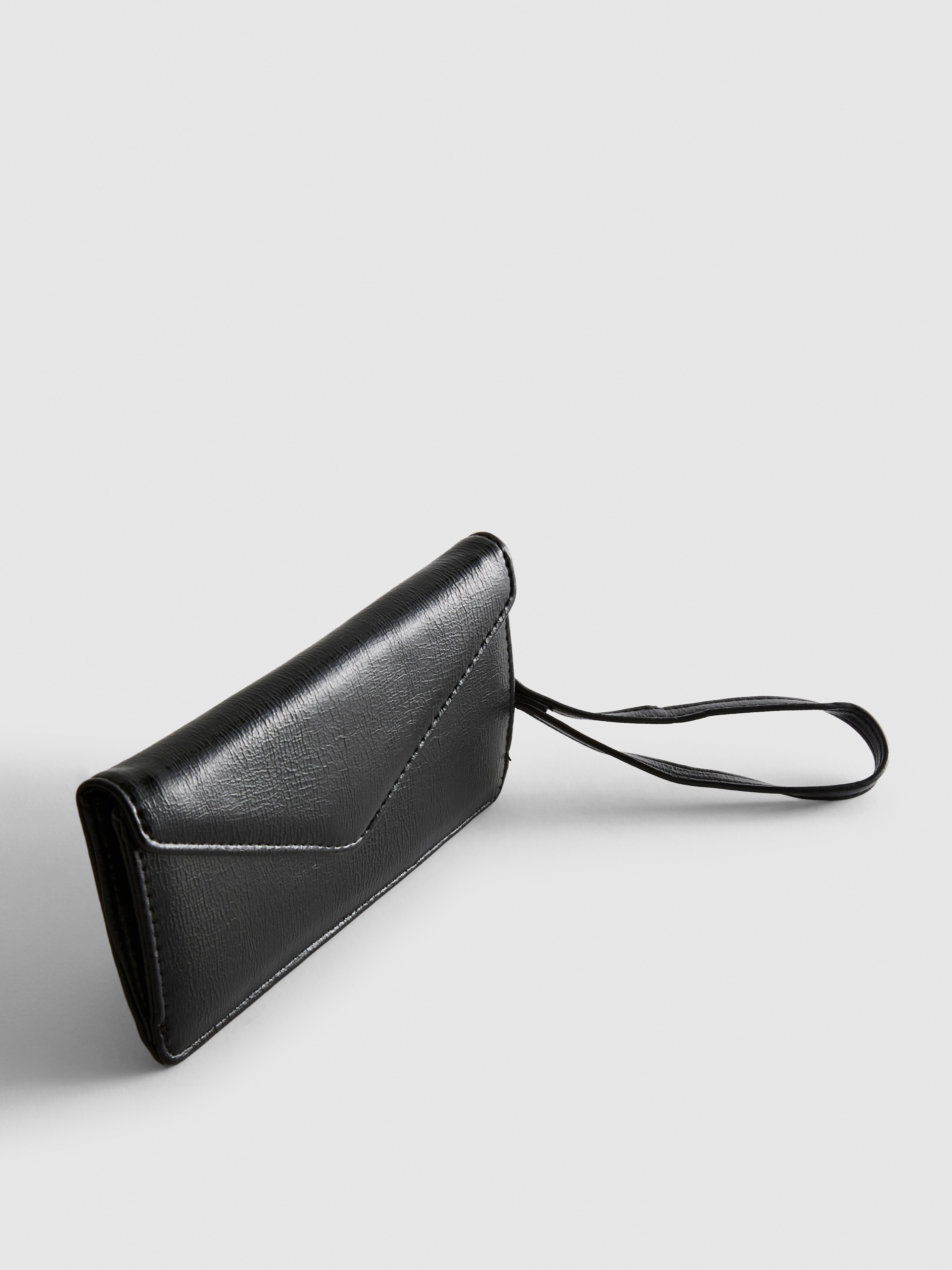 Faux Leather Wristlet Purse