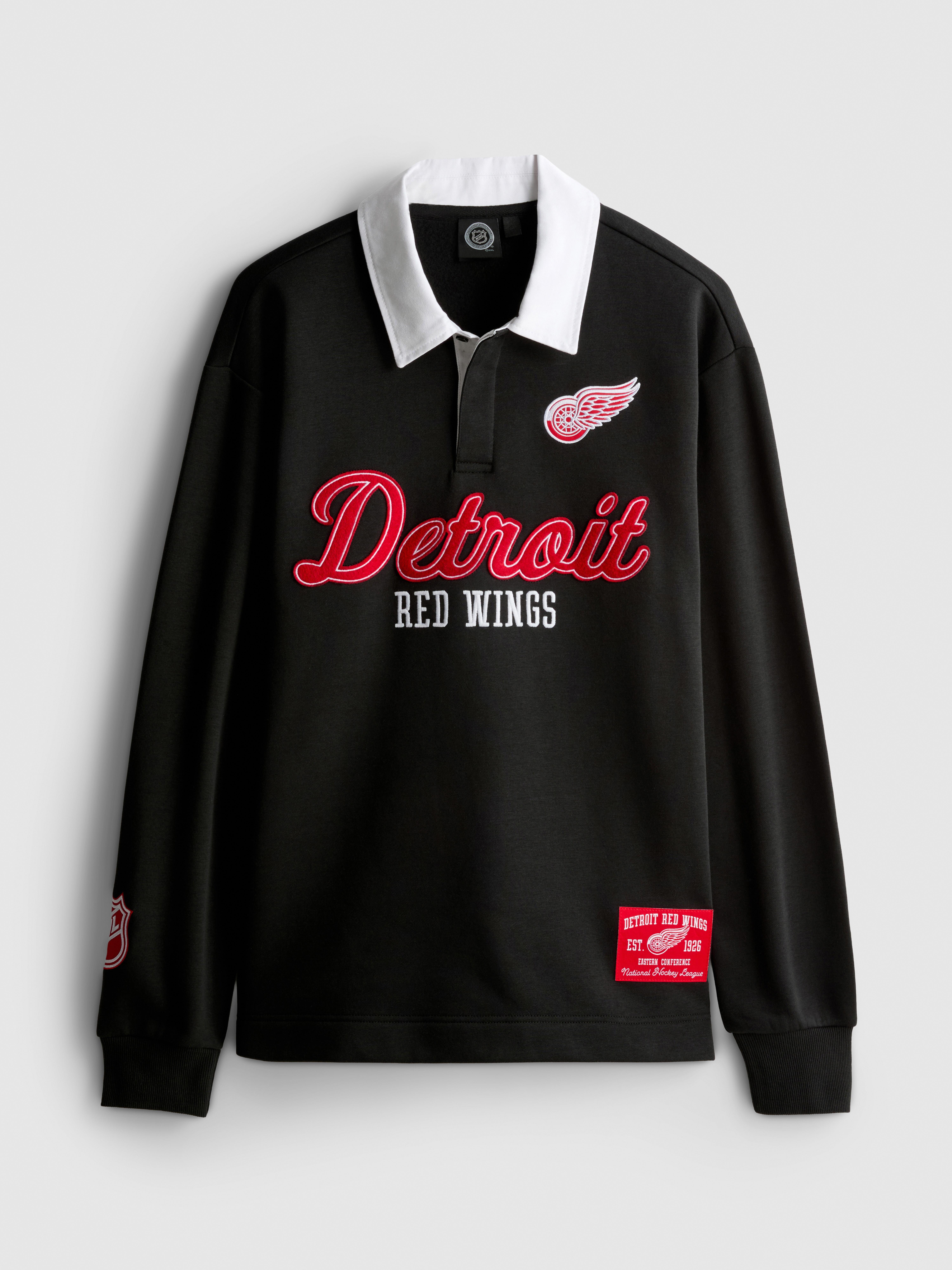 NHL Detroit Red Wings Cotton Rich Rugby Shirt