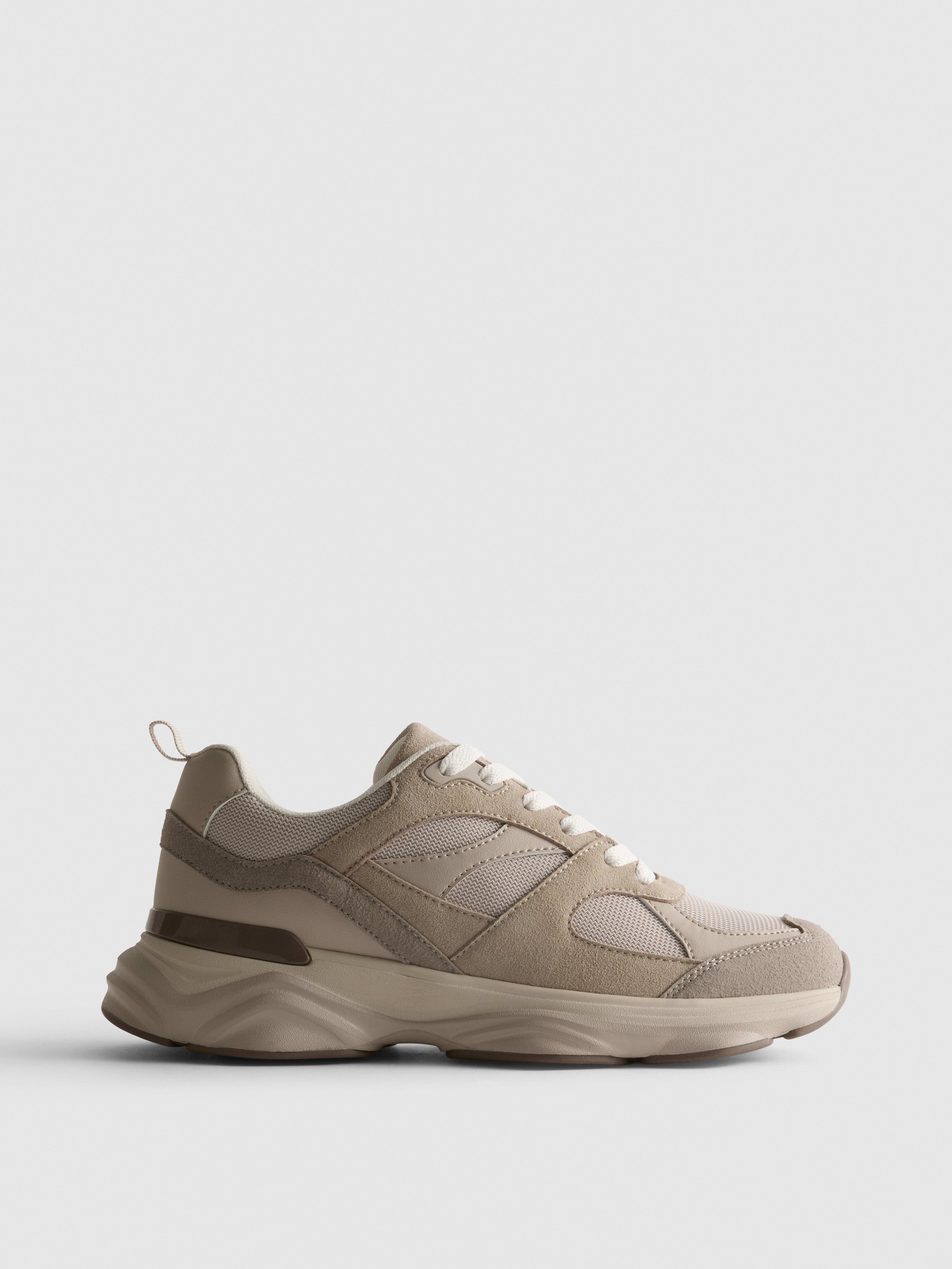 Faux Suede Chunky Dad Sneakers