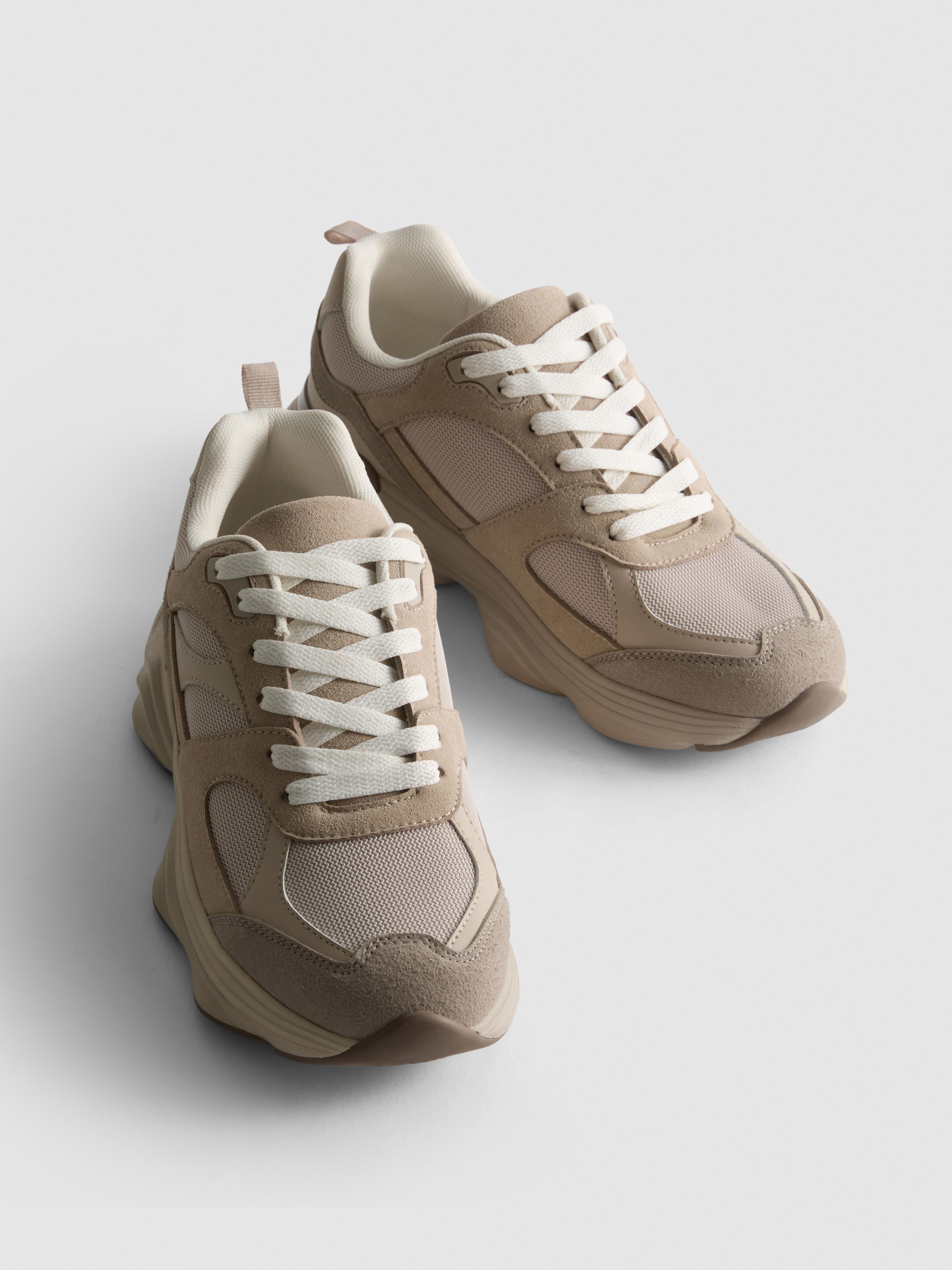 Faux Suede Chunky Dad Sneakers
