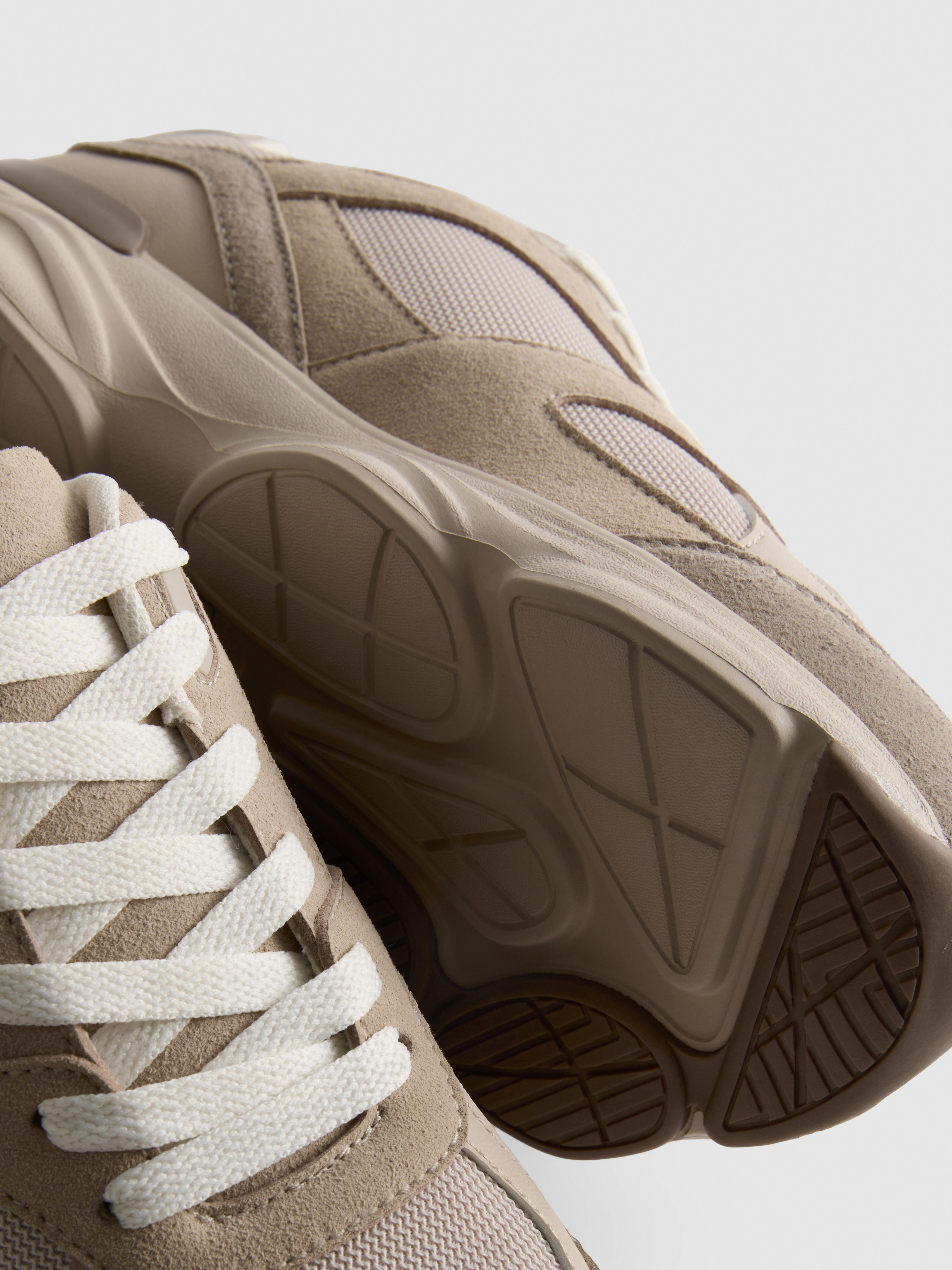 Faux Suede Chunky Dad Sneakers