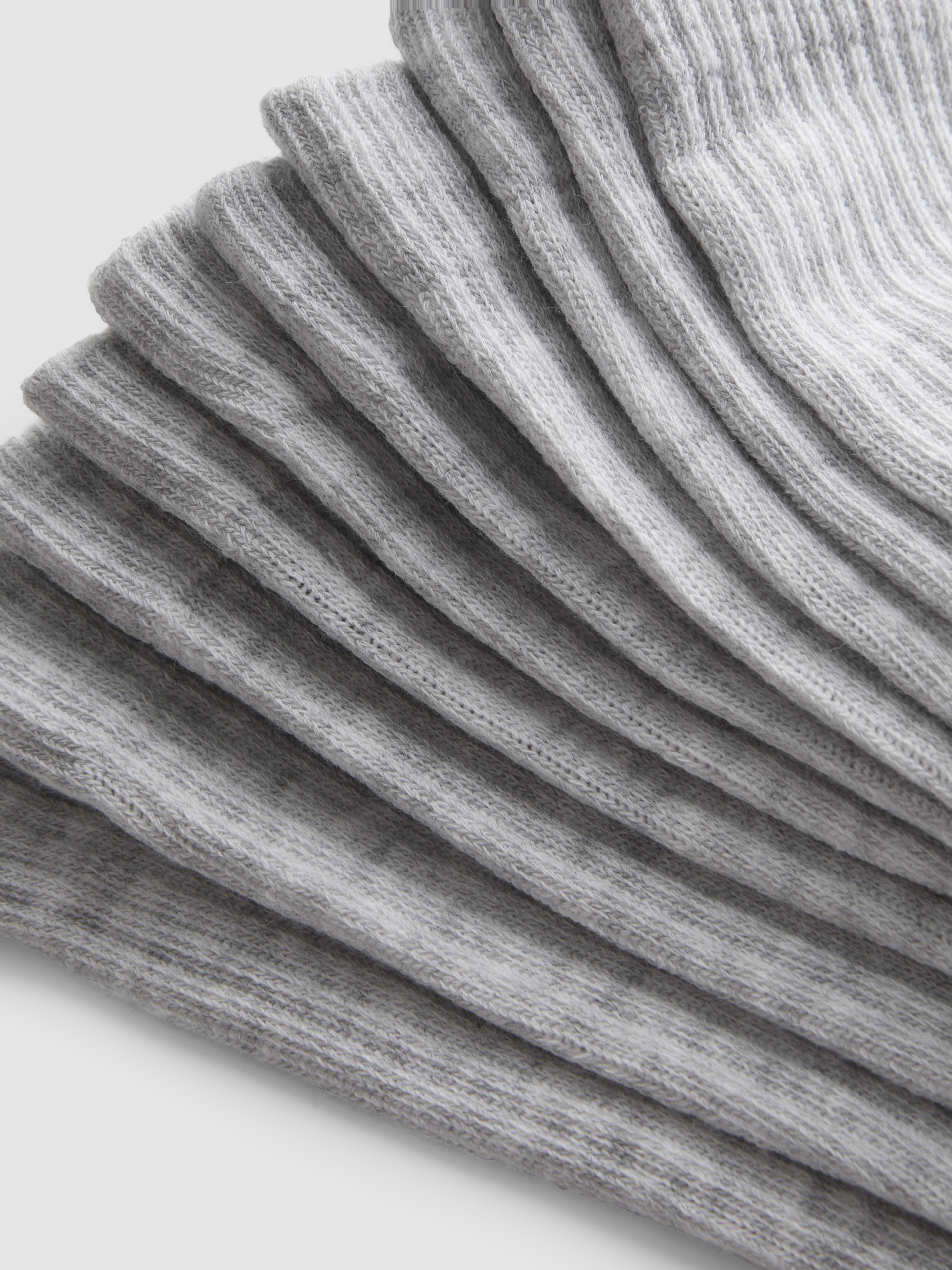 10pk Ribbed Crew Socks