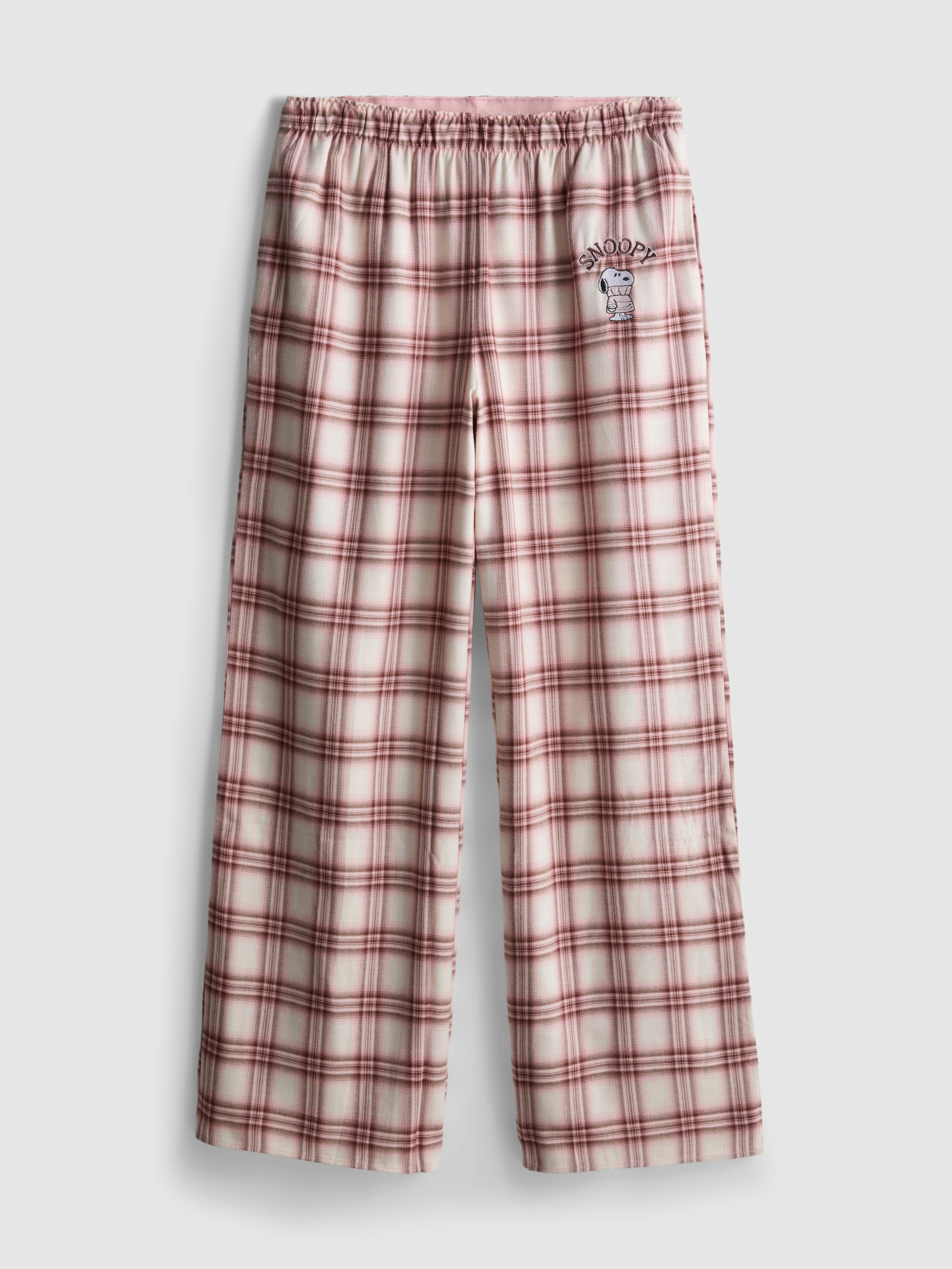 Snoopy Gingham Wide Leg Pyjama Bottoms