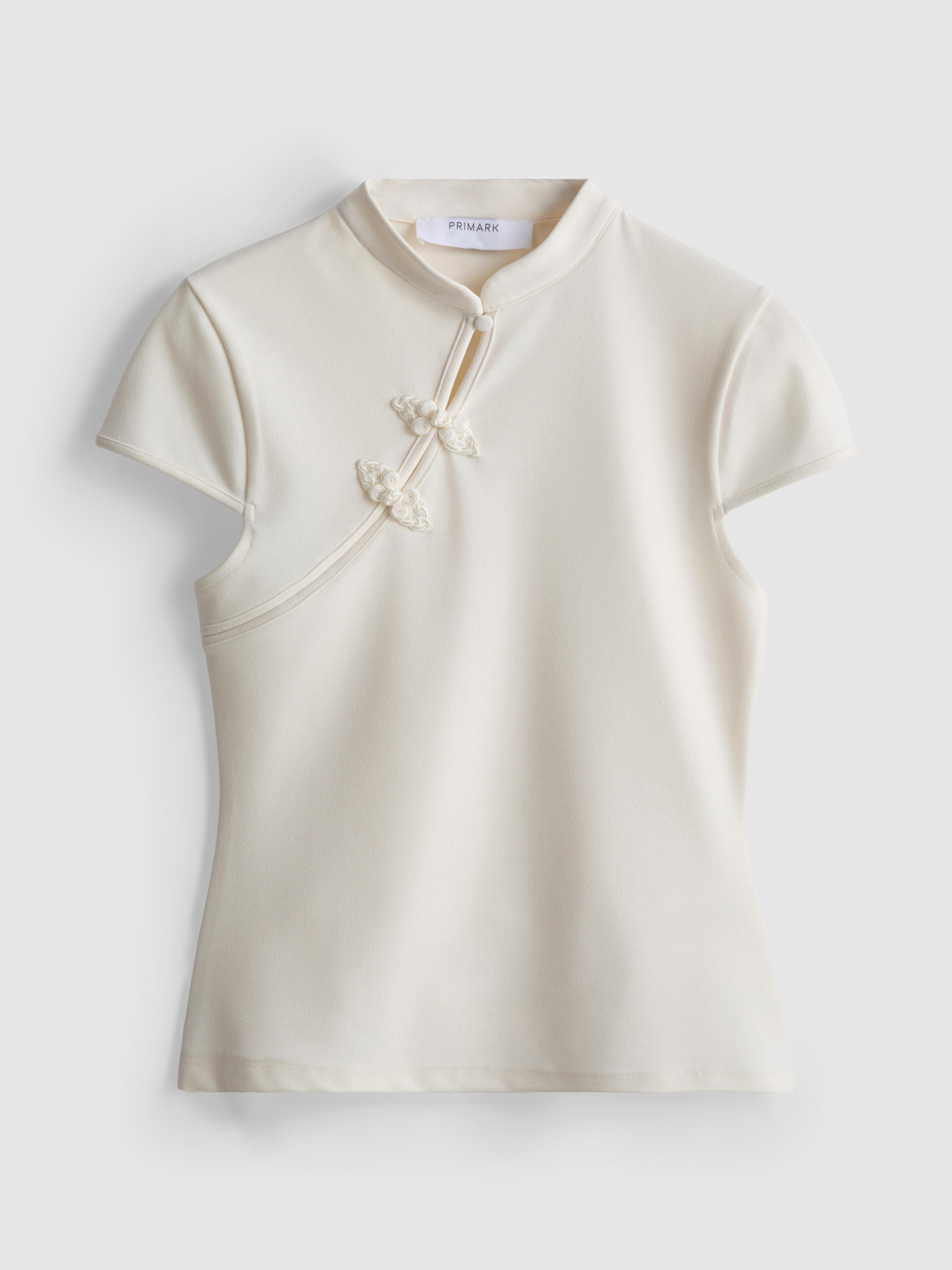 Top de cuello mao