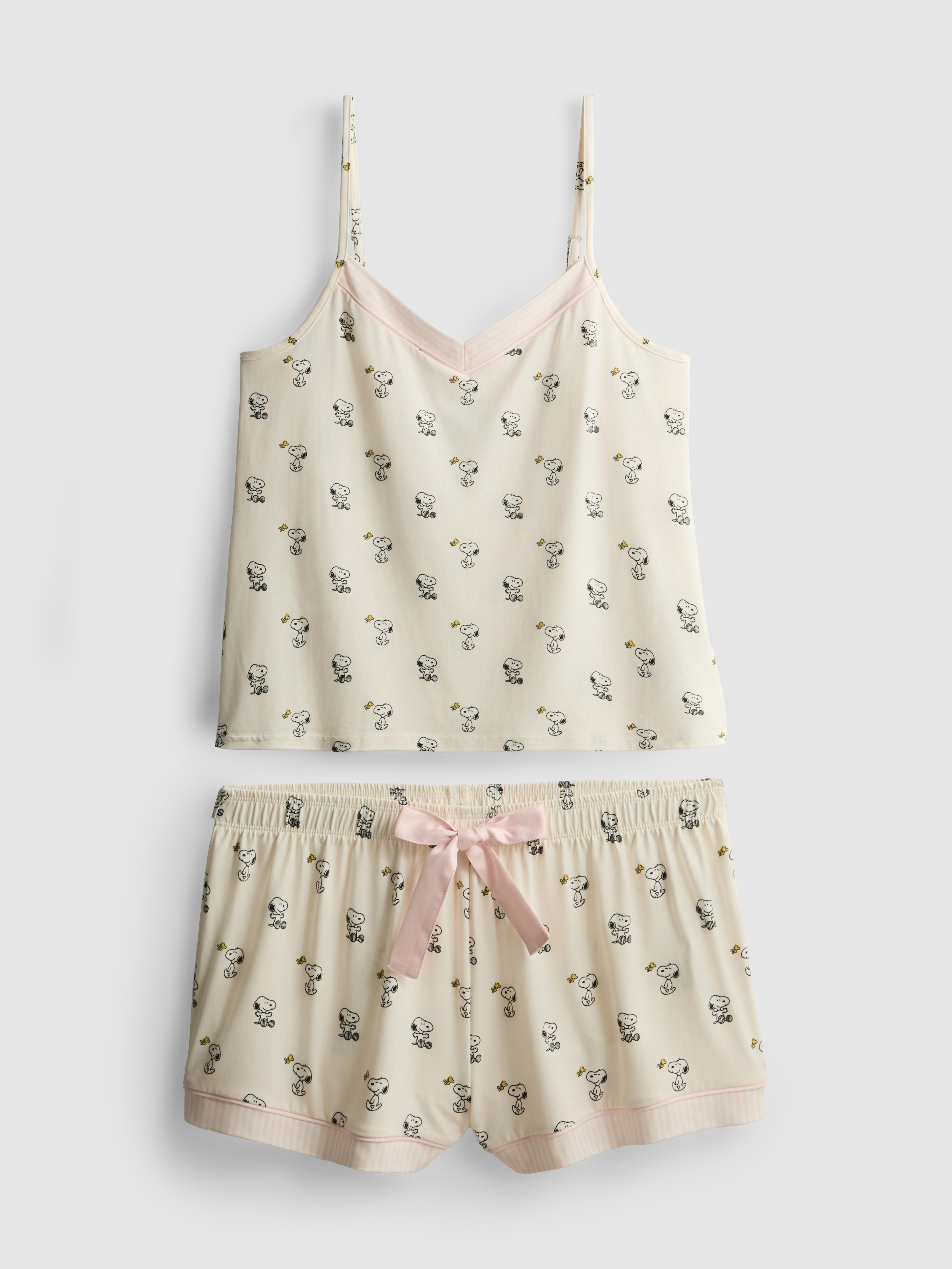 Pyjama shorty et caraco à motif Snoopy