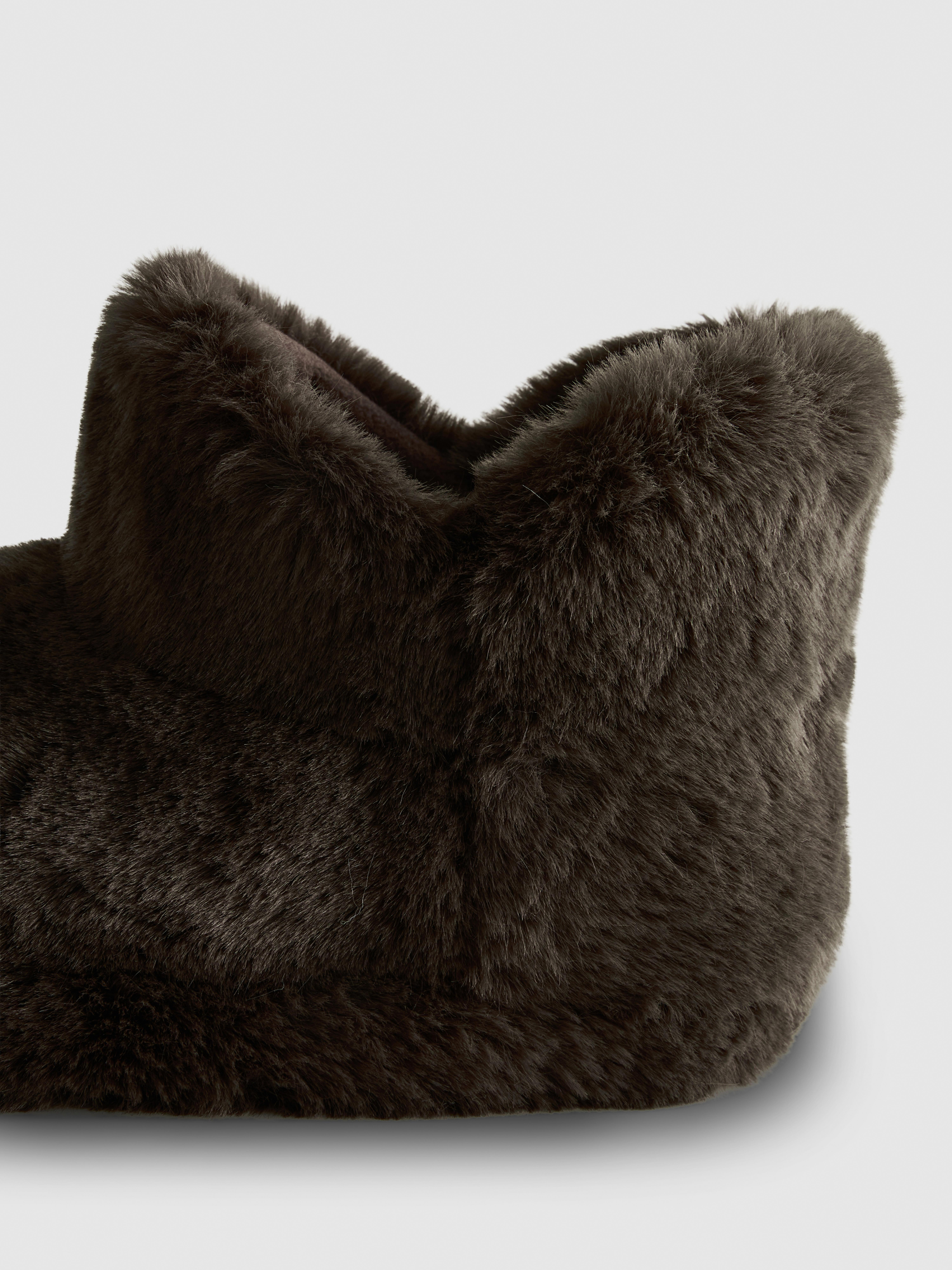 Faux Fur Bootie Slippers