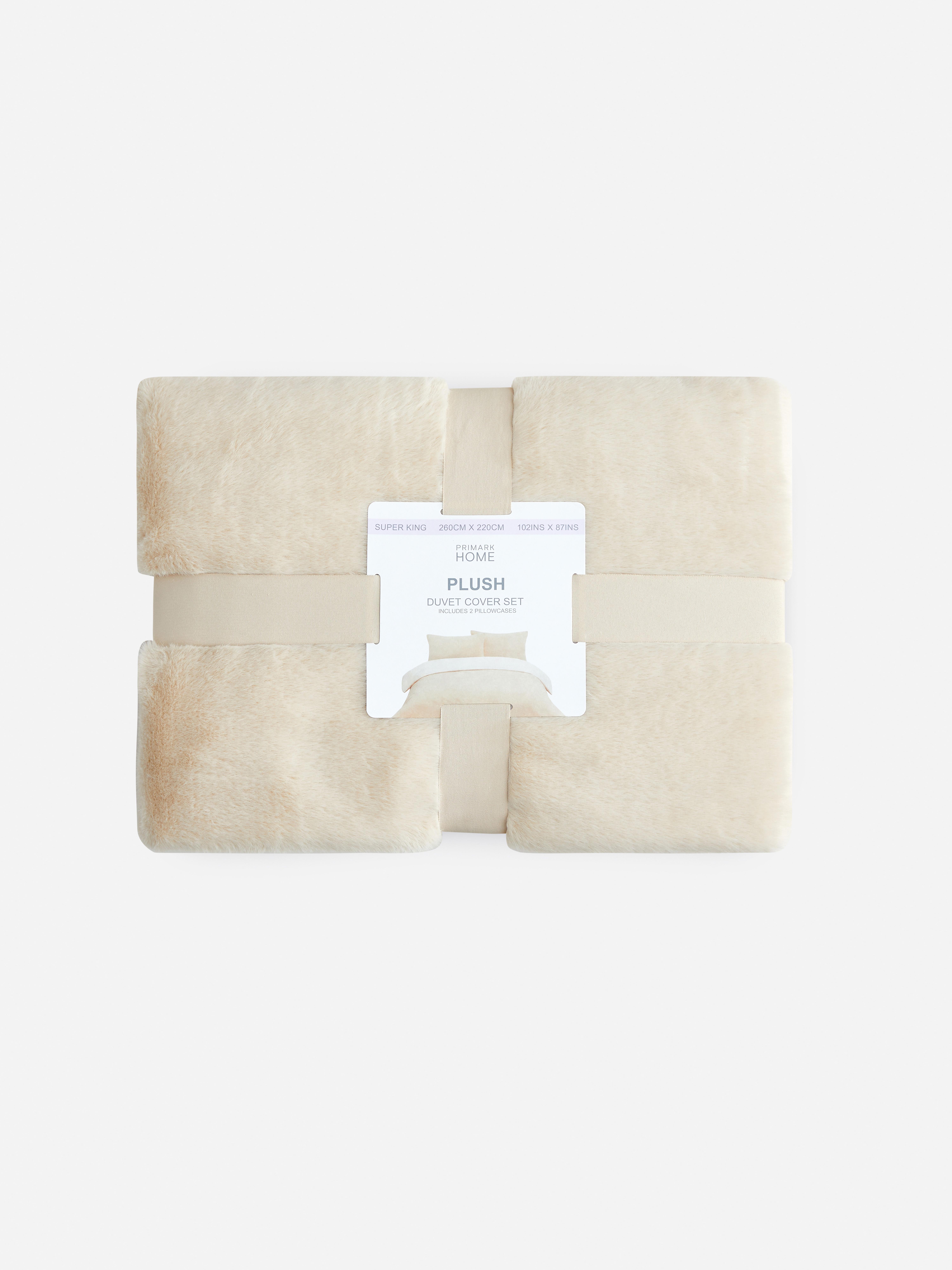 Plush Super King Duvet Cover Set