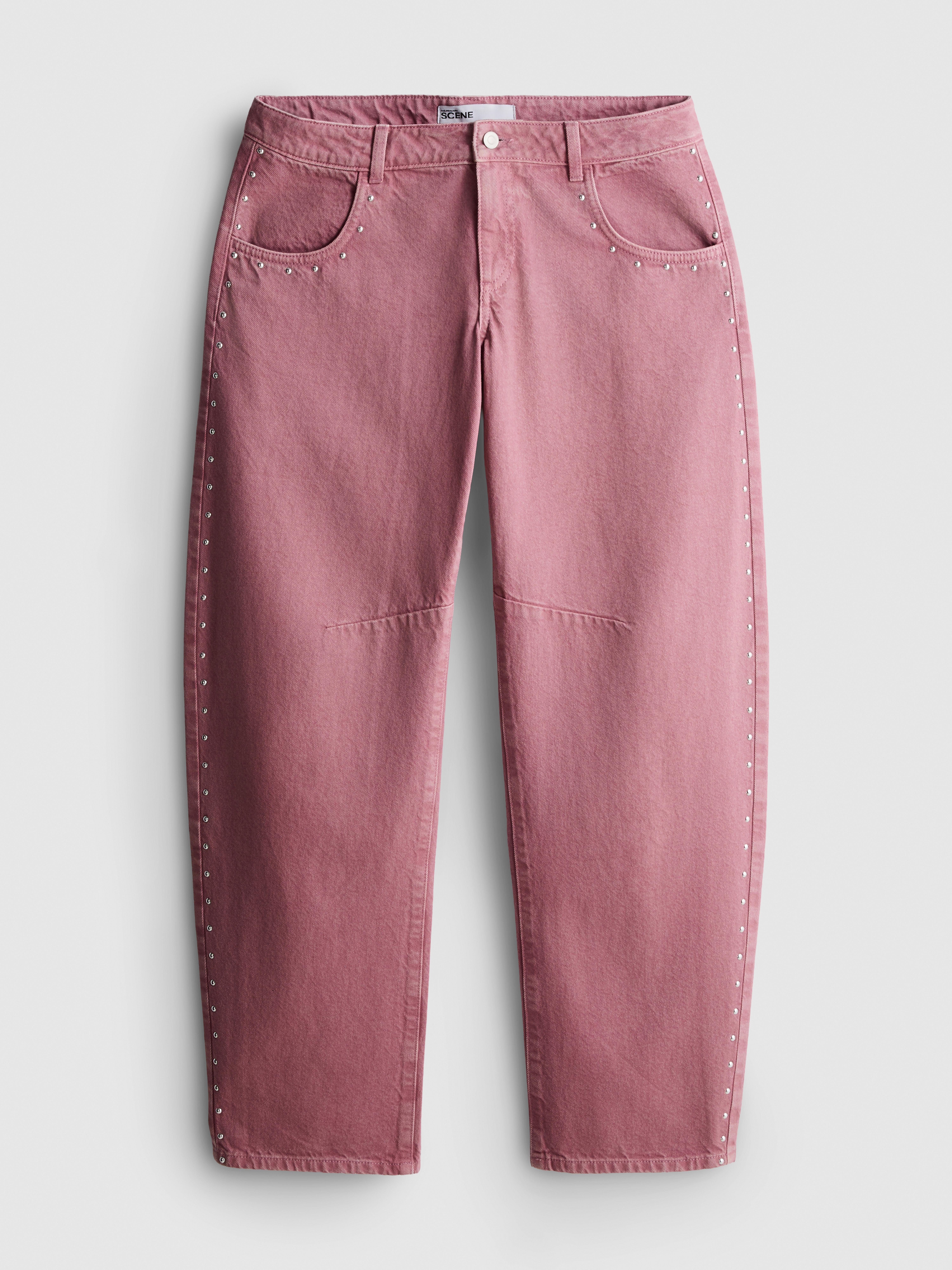 The Primark Scene | Cotton Denim Studded Barrel-Leg Jeans