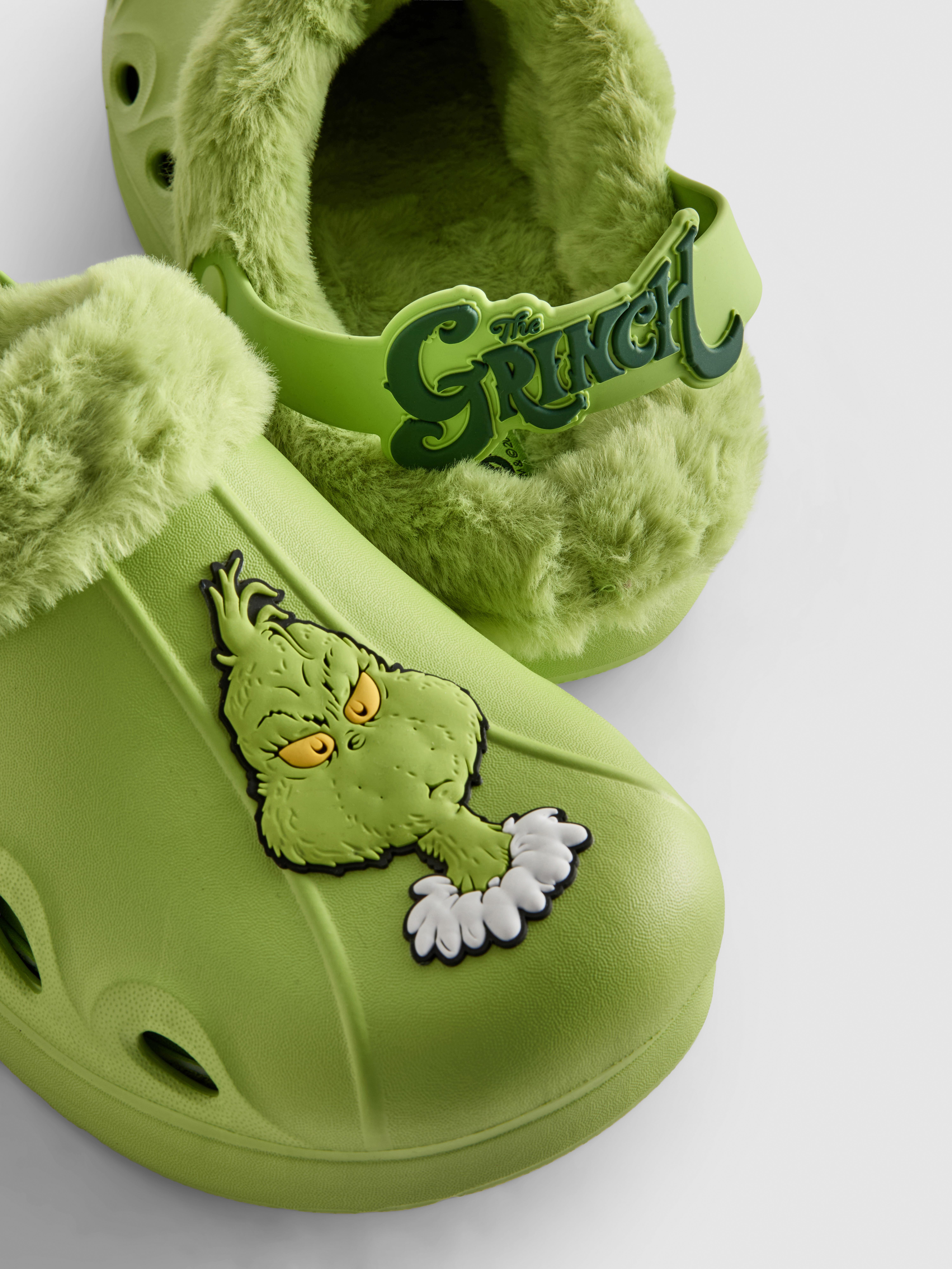 Sabots Le Grinch doublés fausse fourrure - Vert - Femme | Primark