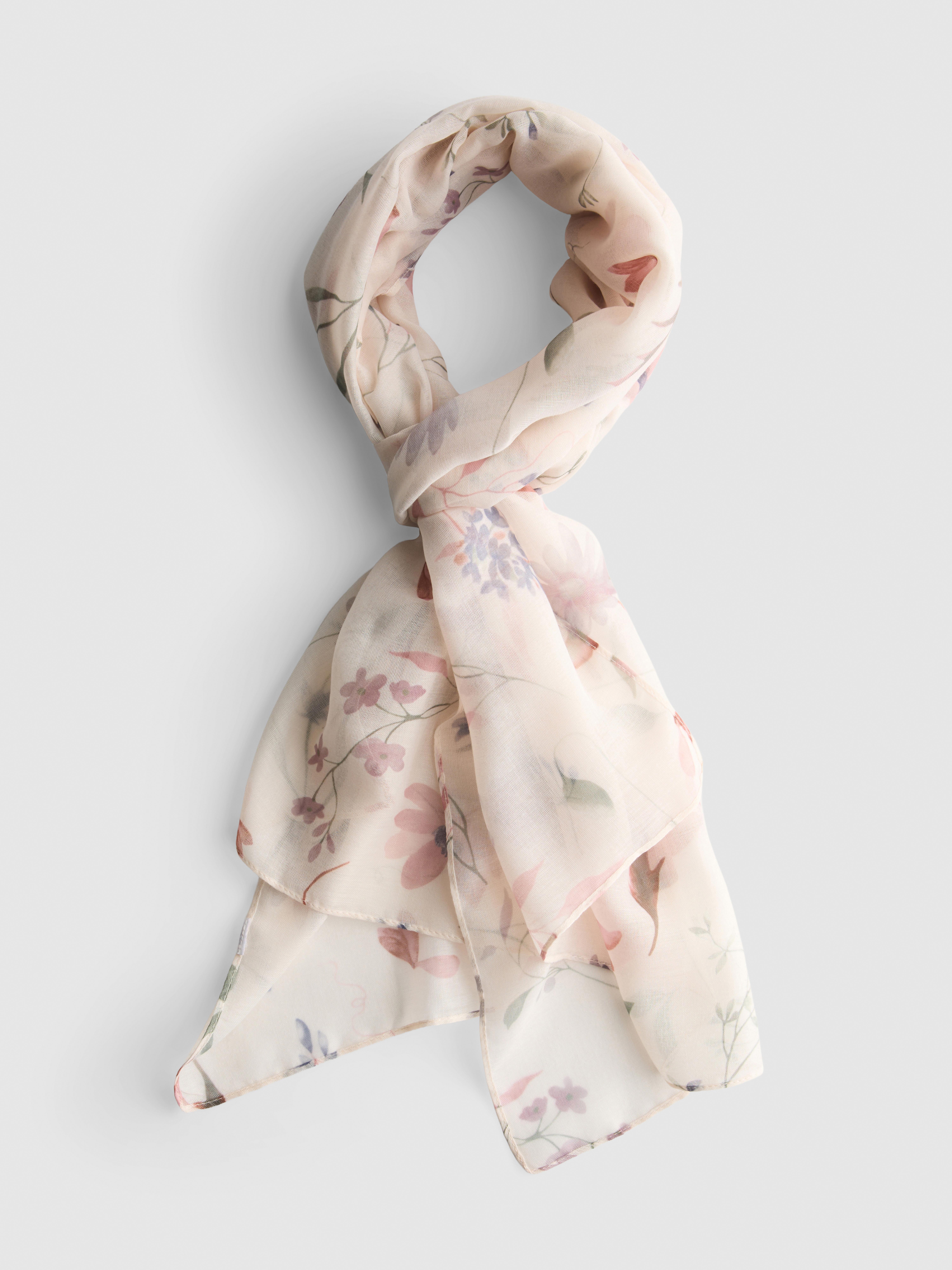 Floral Print Lightweight Scarf