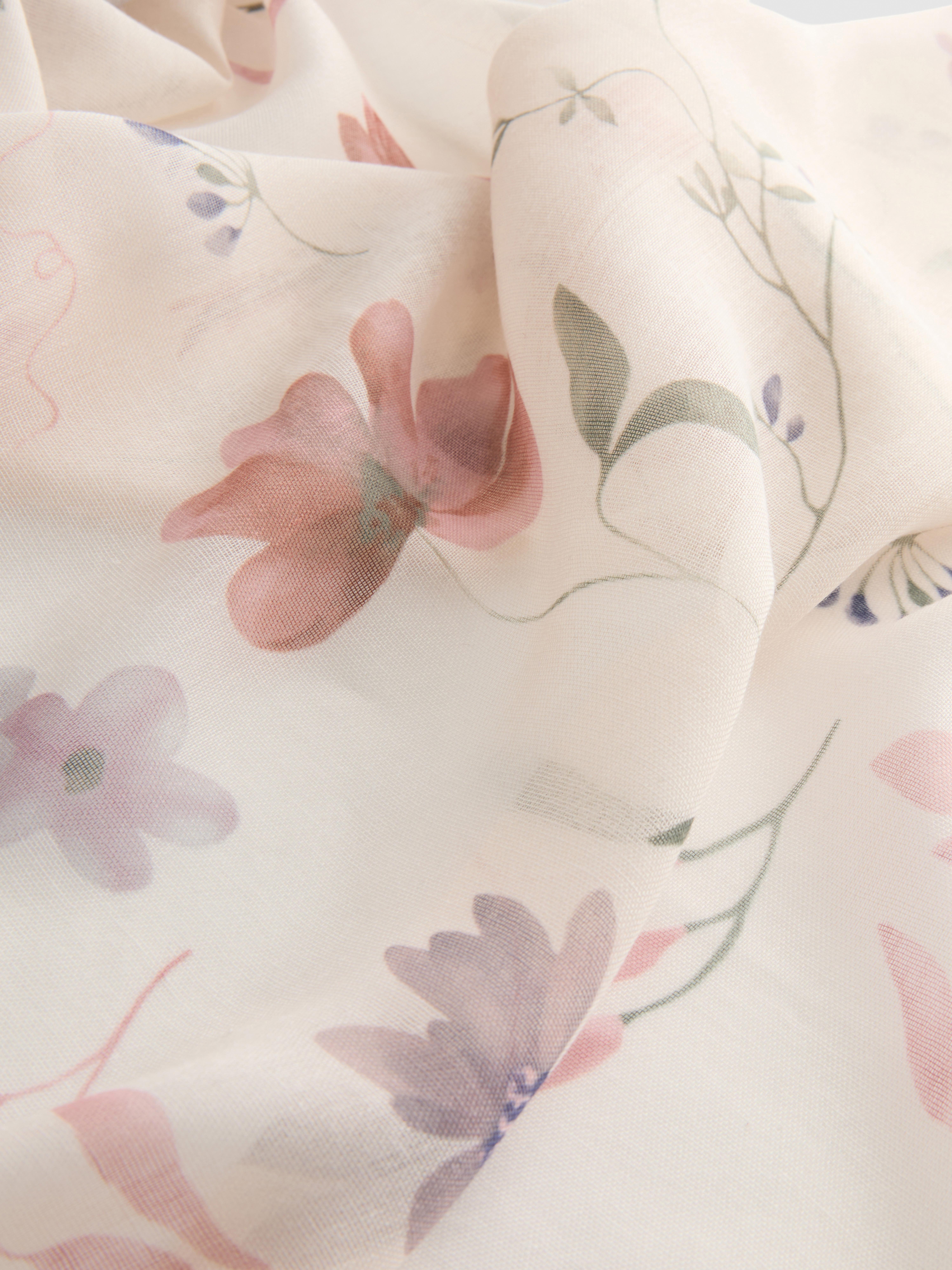 Floral Print Lightweight Scarf