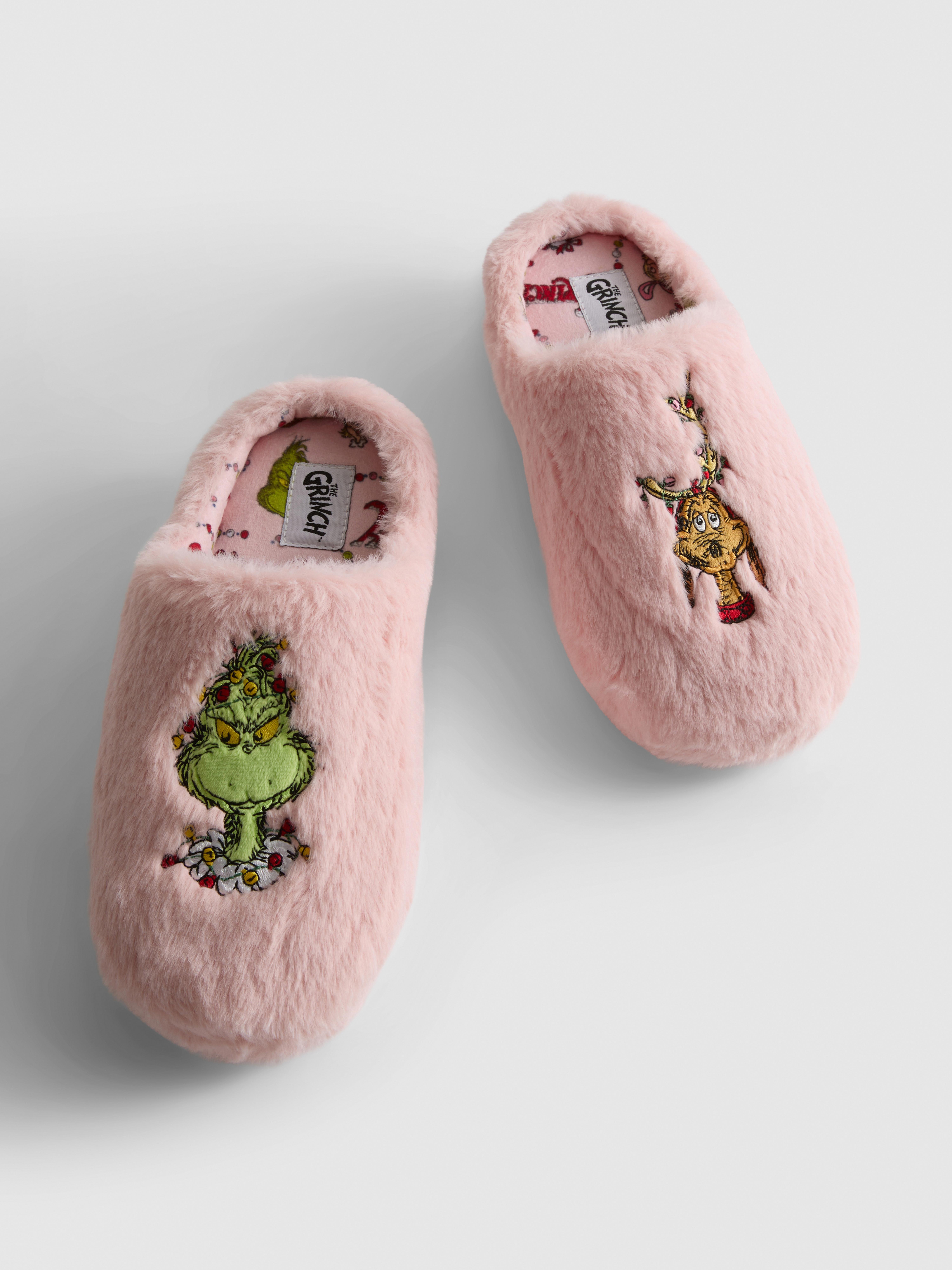 The Grinch Pink Mule Slippers
