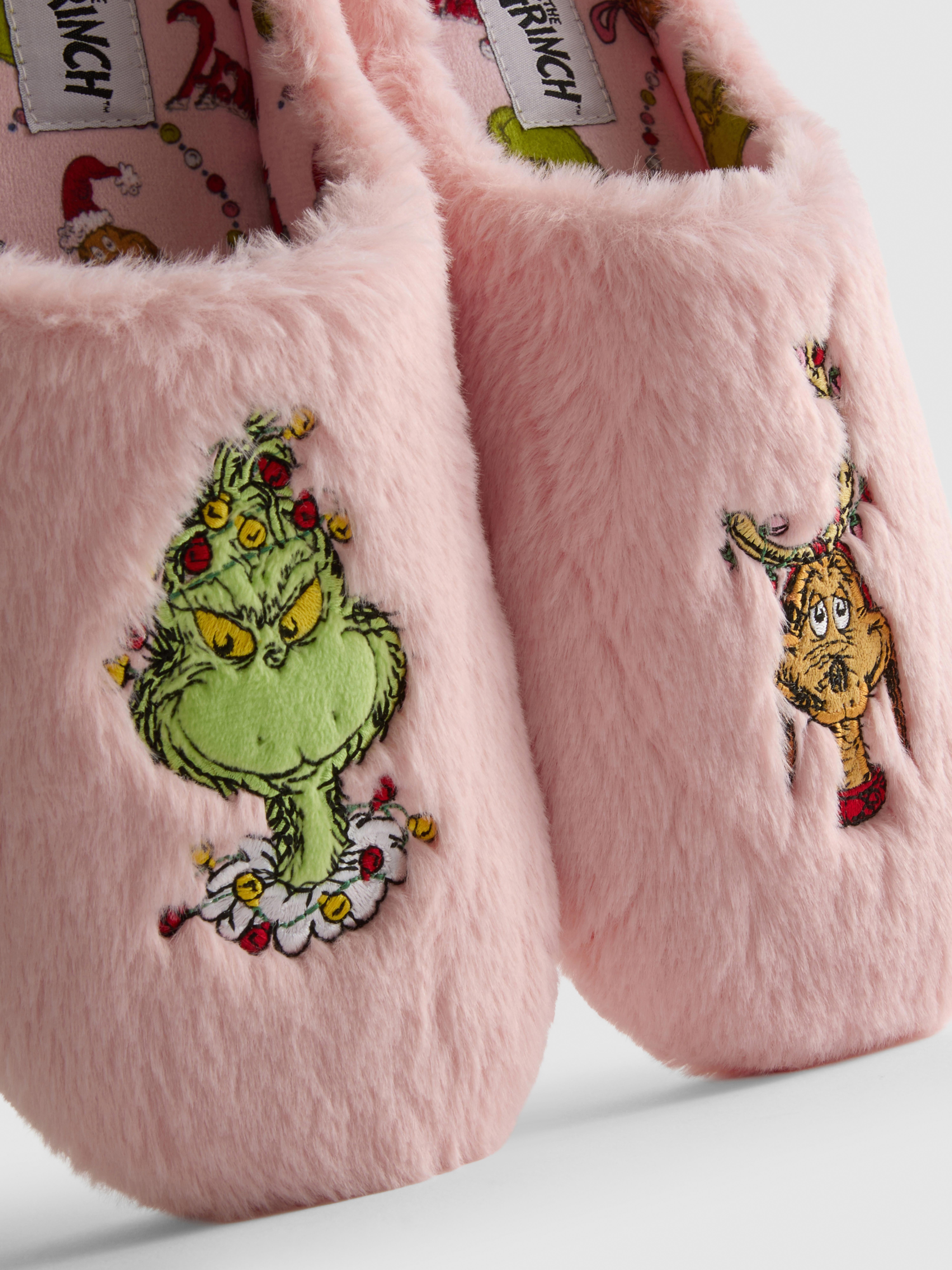 The Grinch Pink Mule Slippers