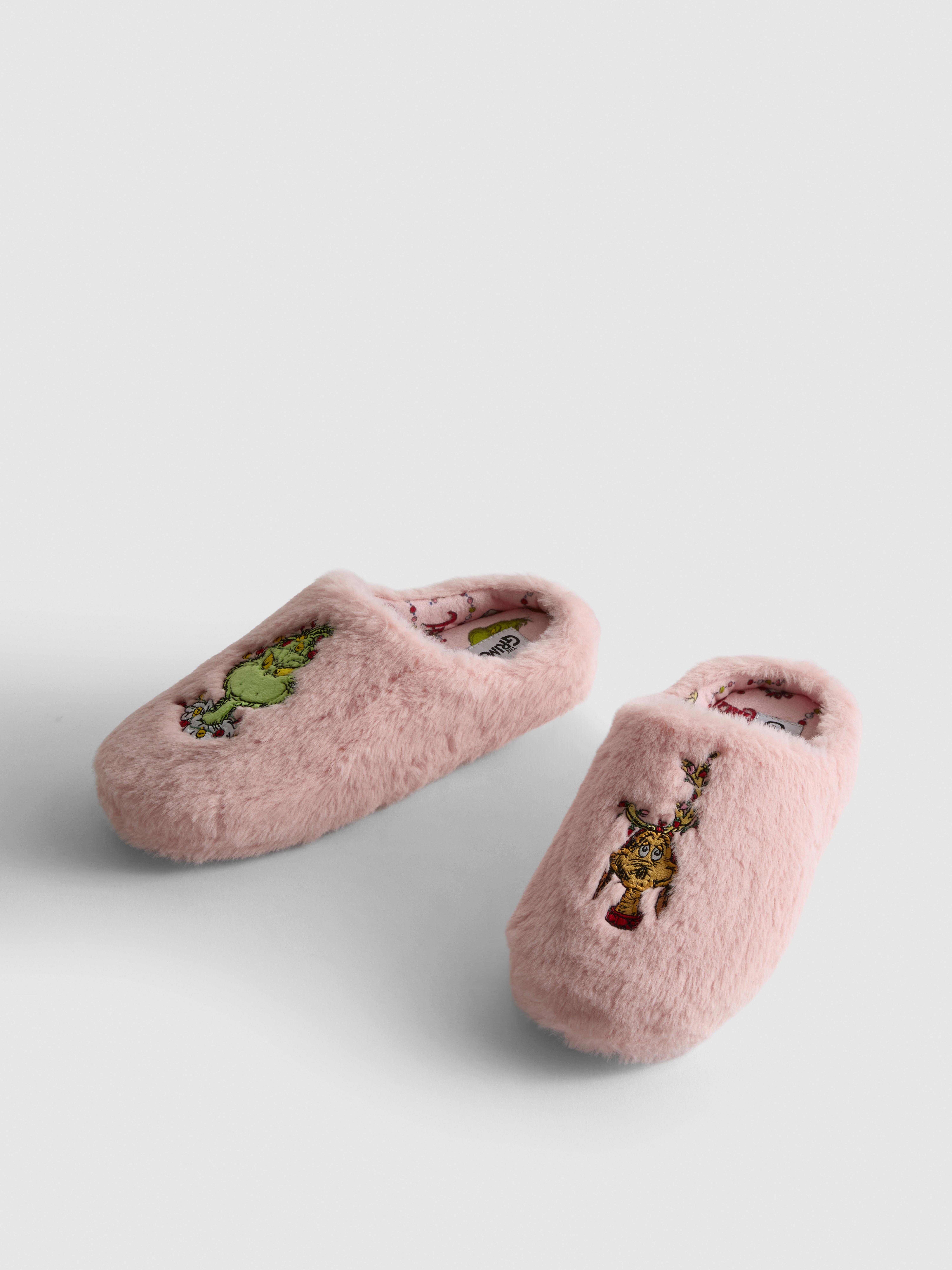 The Grinch Pink Mule Slippers