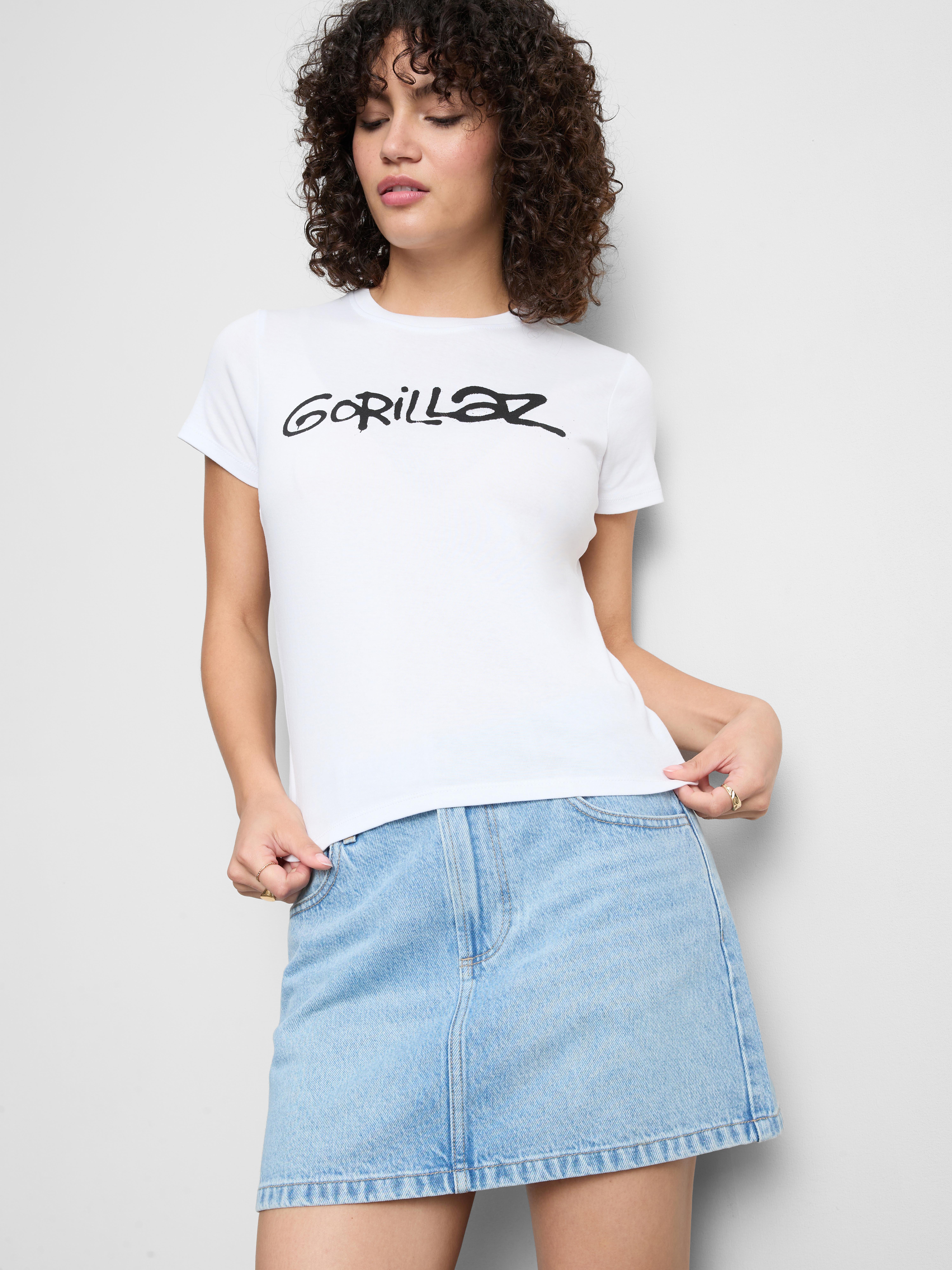 Gorillaz Longline Graphic Baby Tee