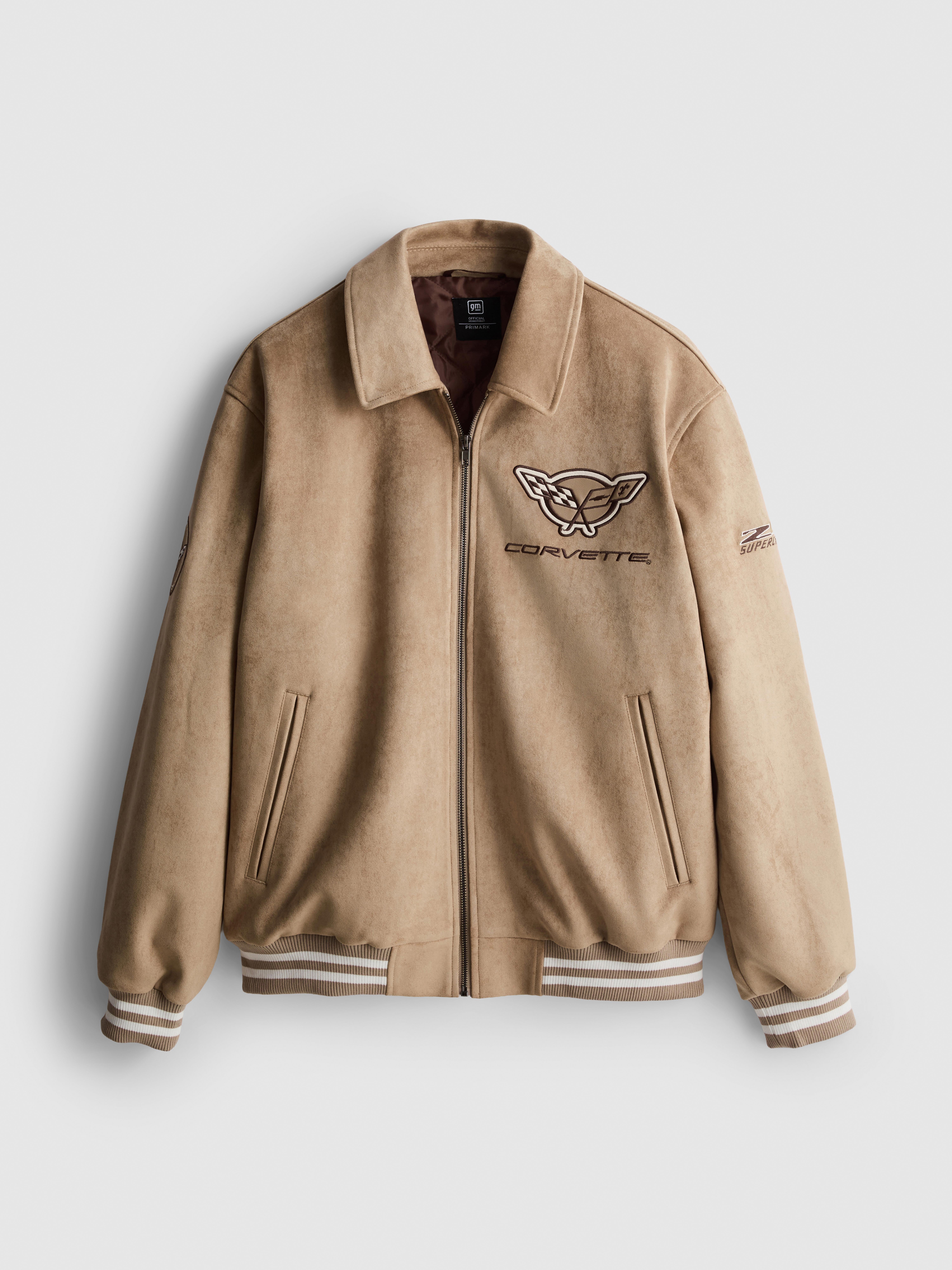 Chevrolet Corvette Faux Suede Bomber Jacket