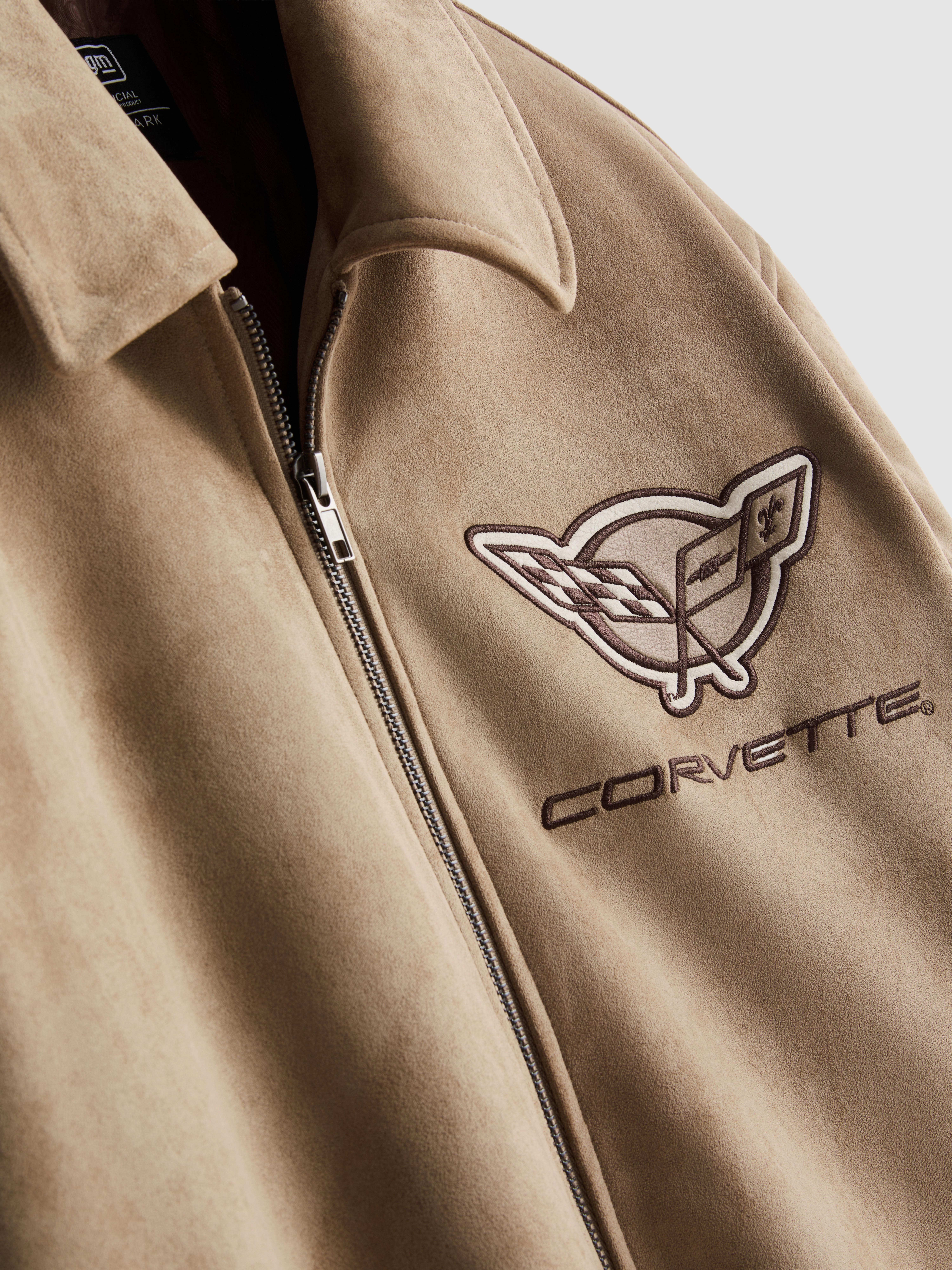 Chevrolet Corvette Faux Suede Bomber Jacket