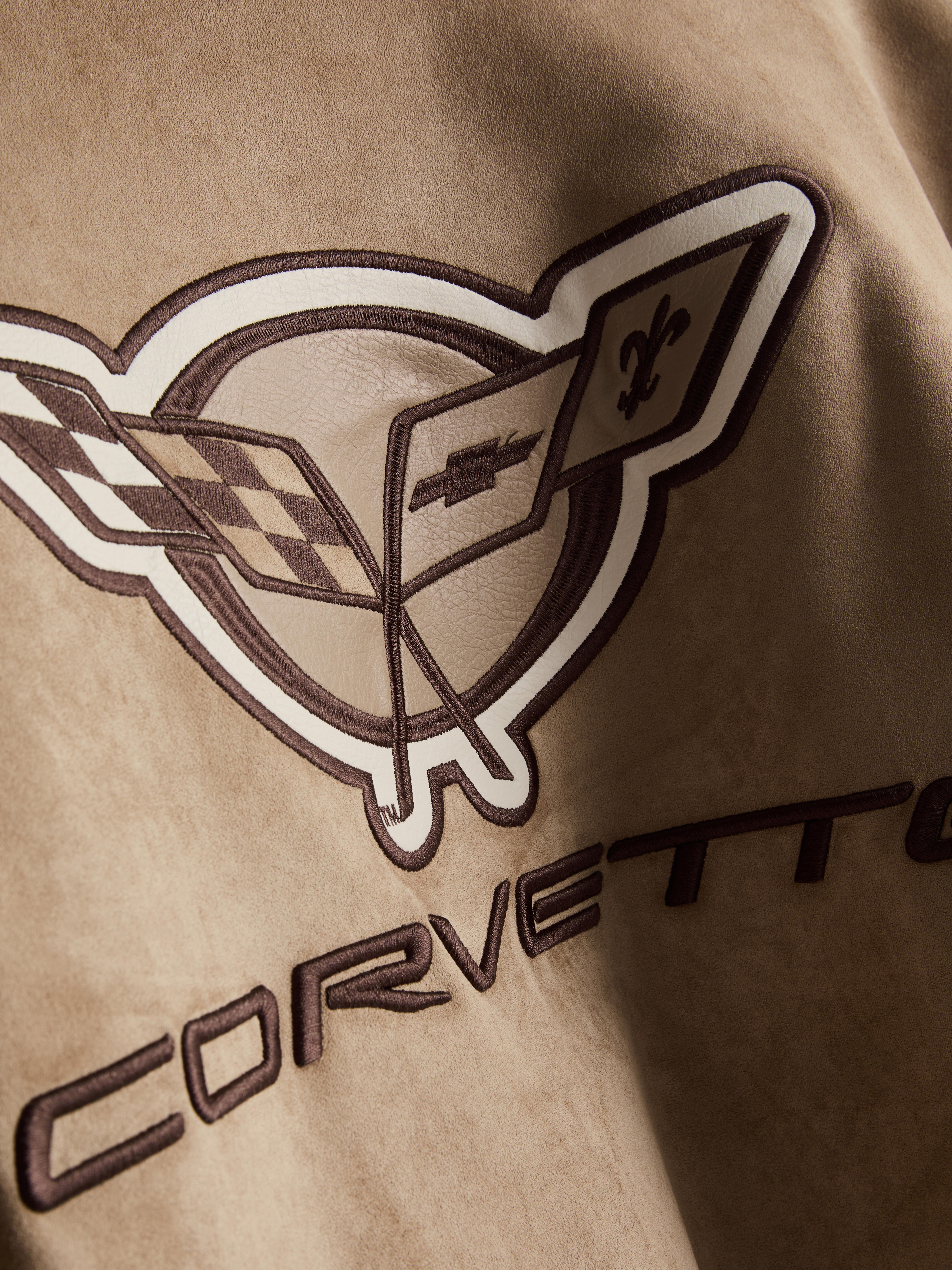 Chevrolet Corvette Faux Suede Bomber Jacket