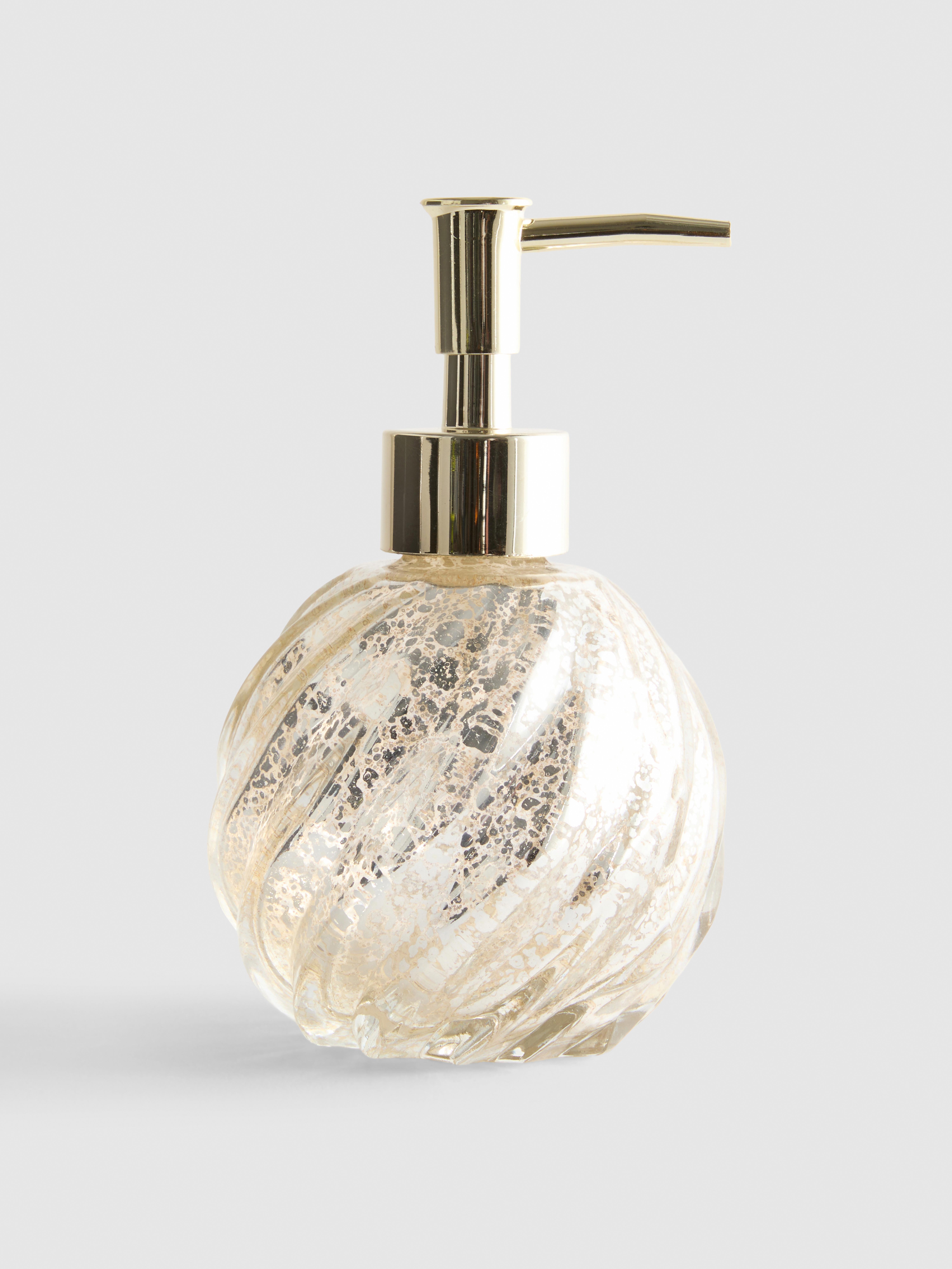 Glazen zeepdispenser met gedraaid effect