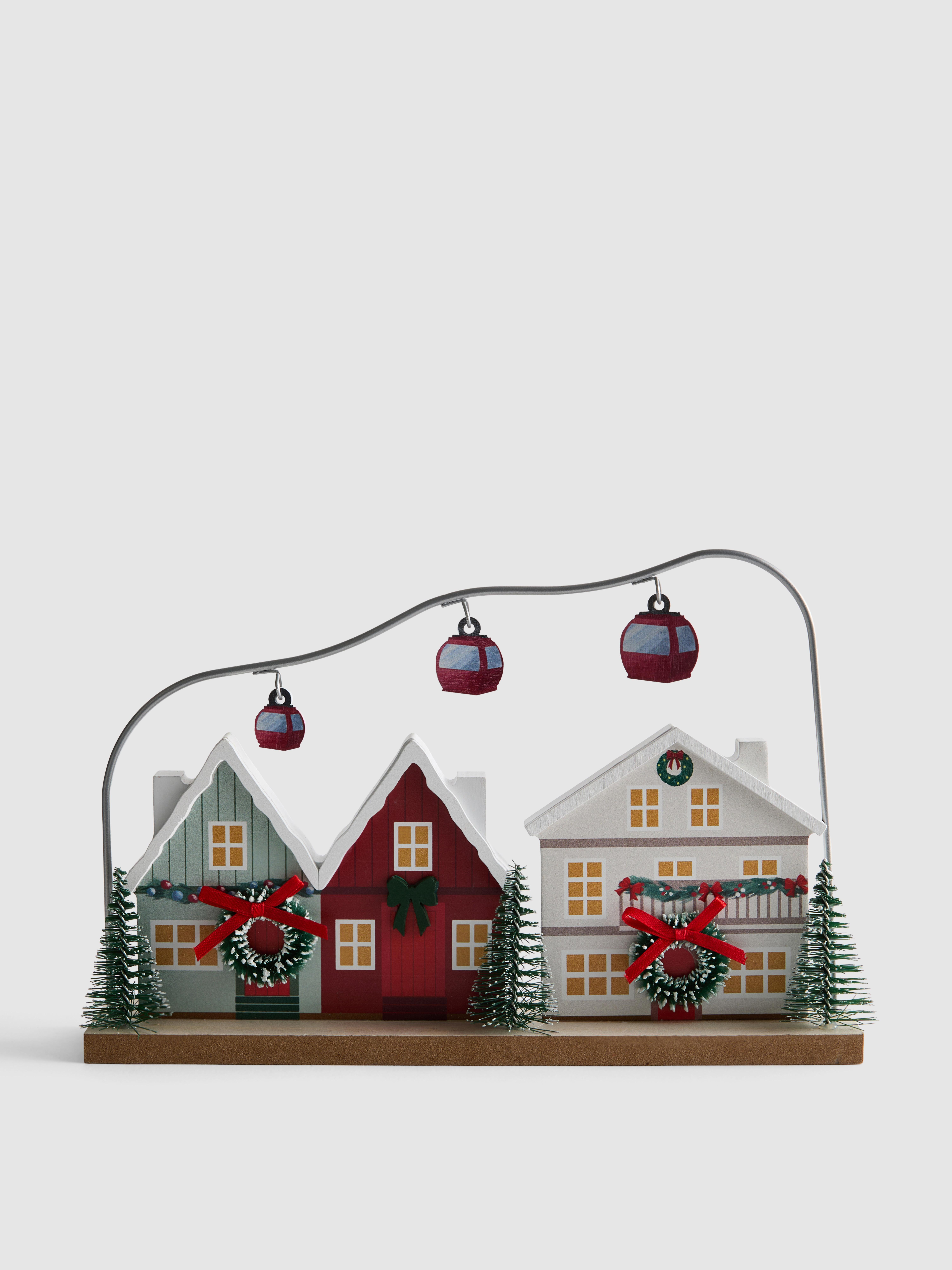 Kerstdecoratie skidorpje