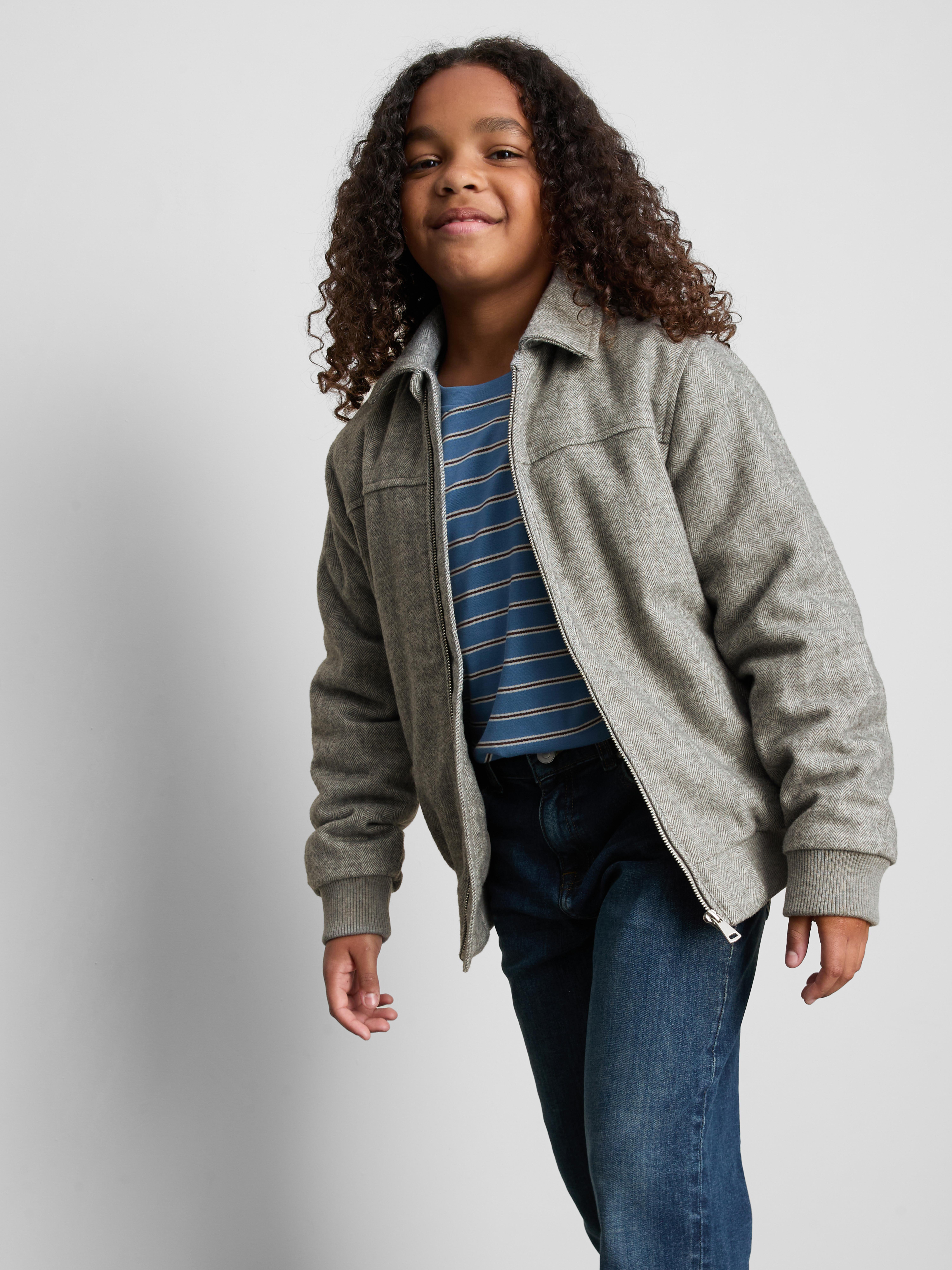 1-12yrs | The Edit Wool-Blend Zip-Up Bomber Jacket