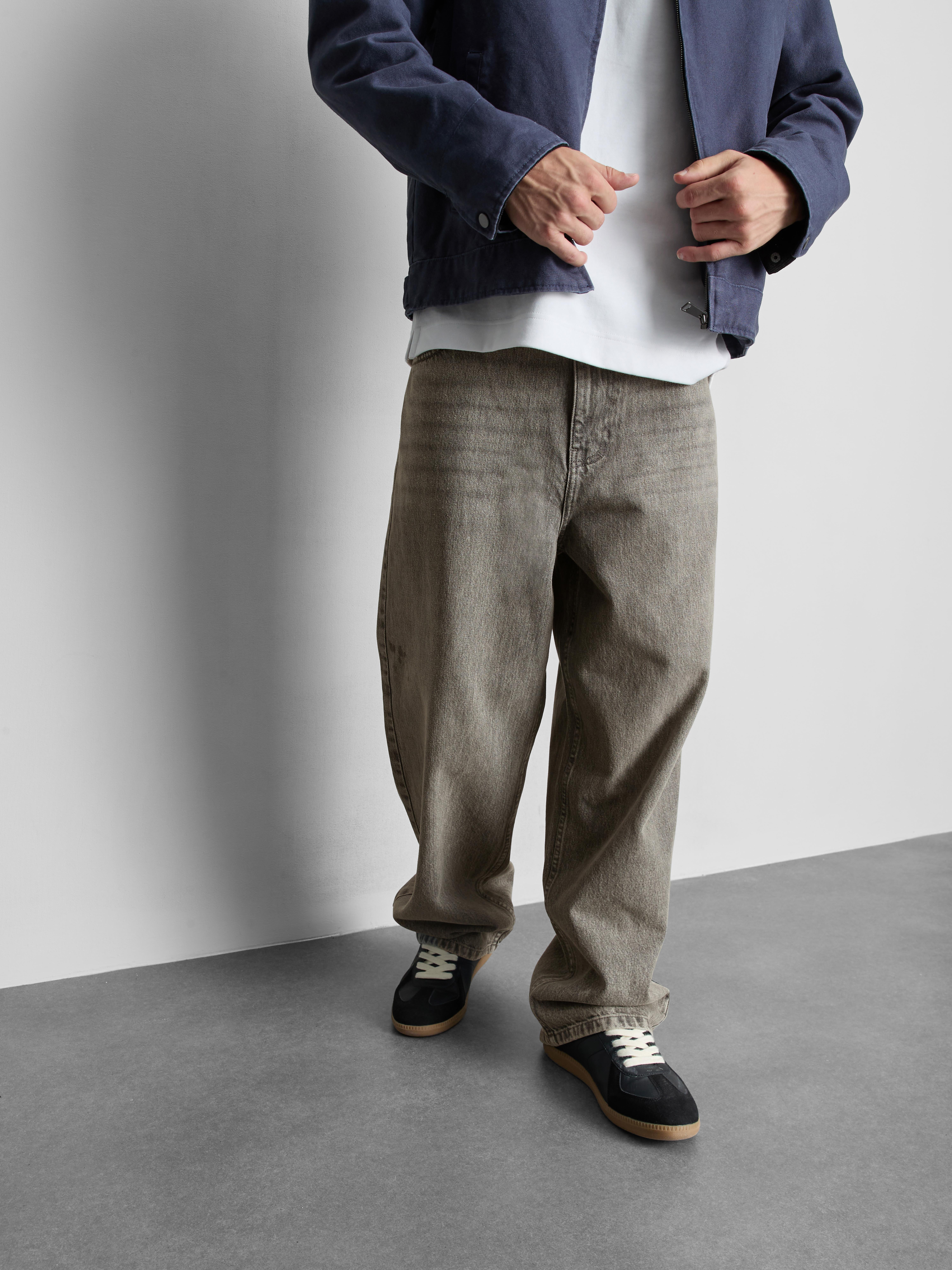 Baggy jeans met halfhoge taille