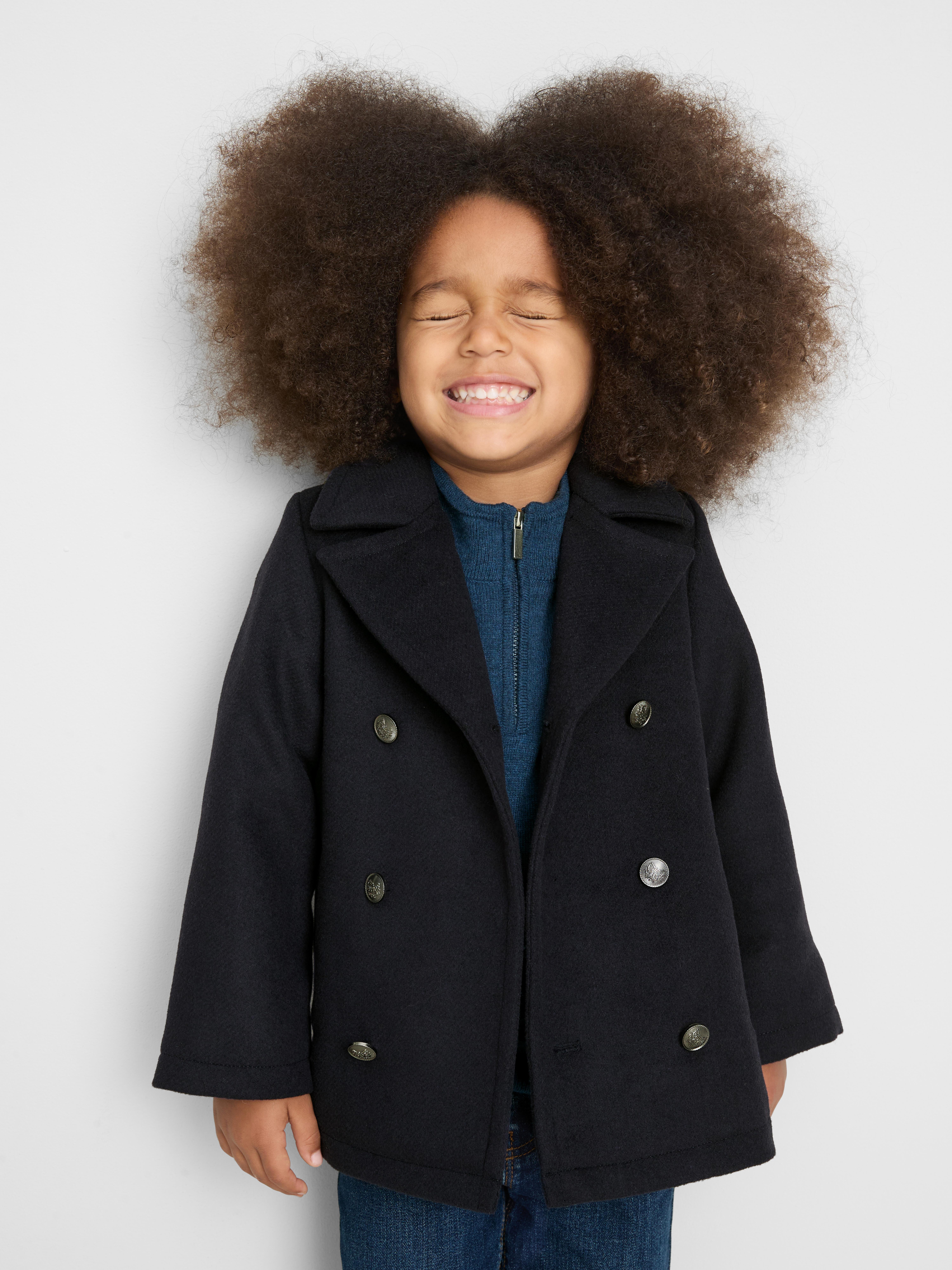 1-12yrs | The Edit Wool Blend Peacoat