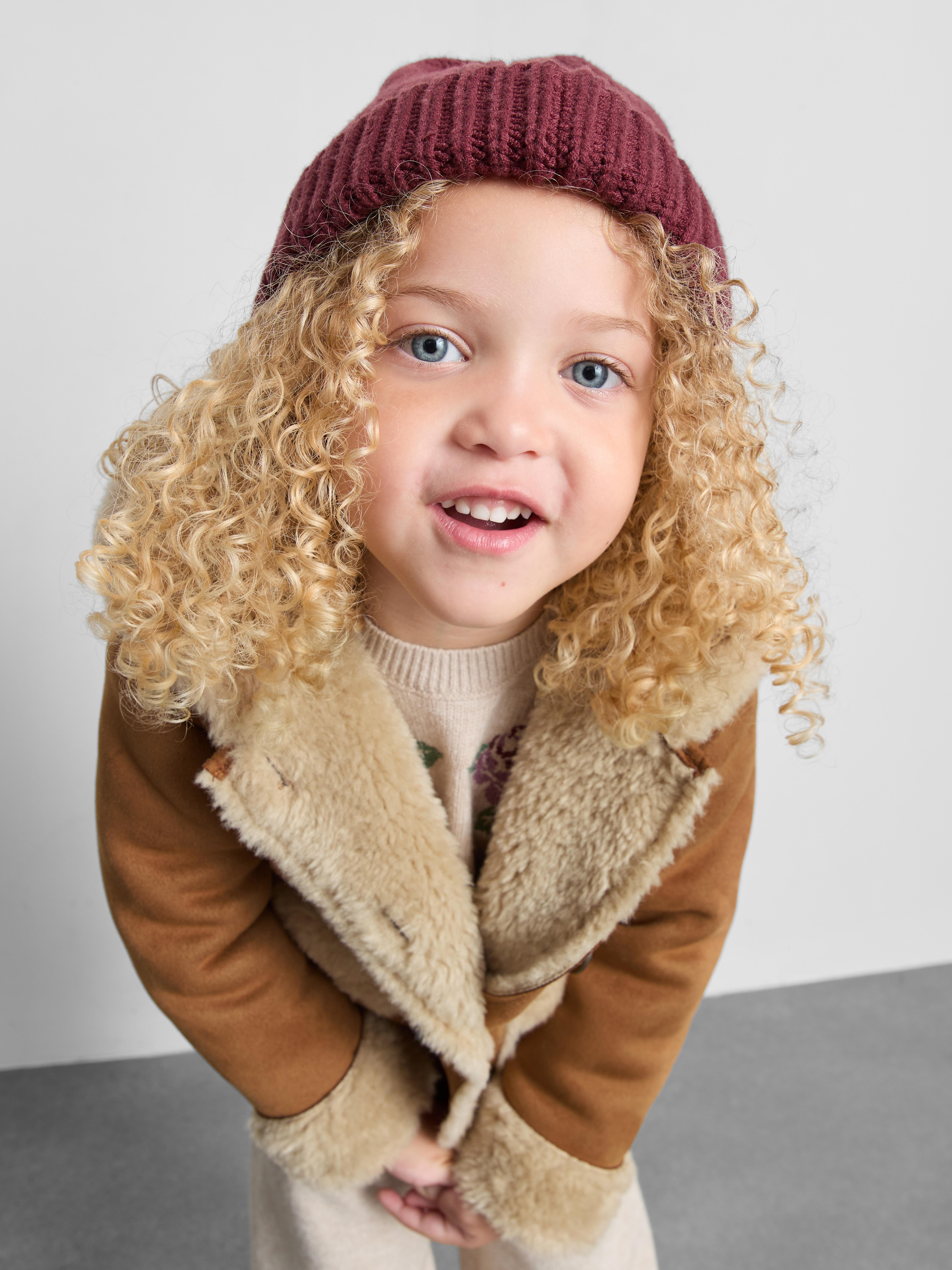 1-12yrs | The Edit Hooded Fleece Trim Jacket