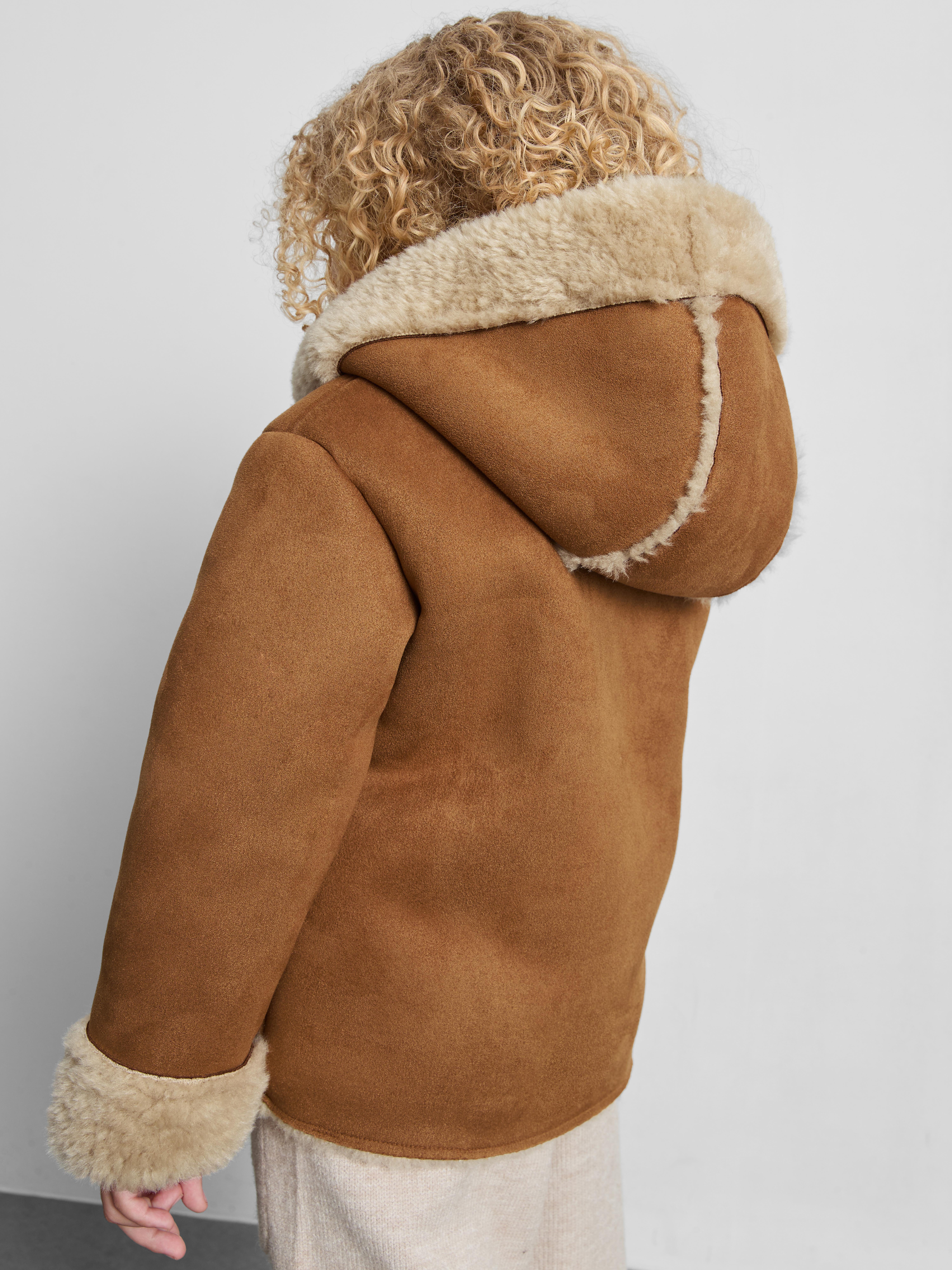 1-12yrs | The Edit Hooded Fleece Trim Jacket