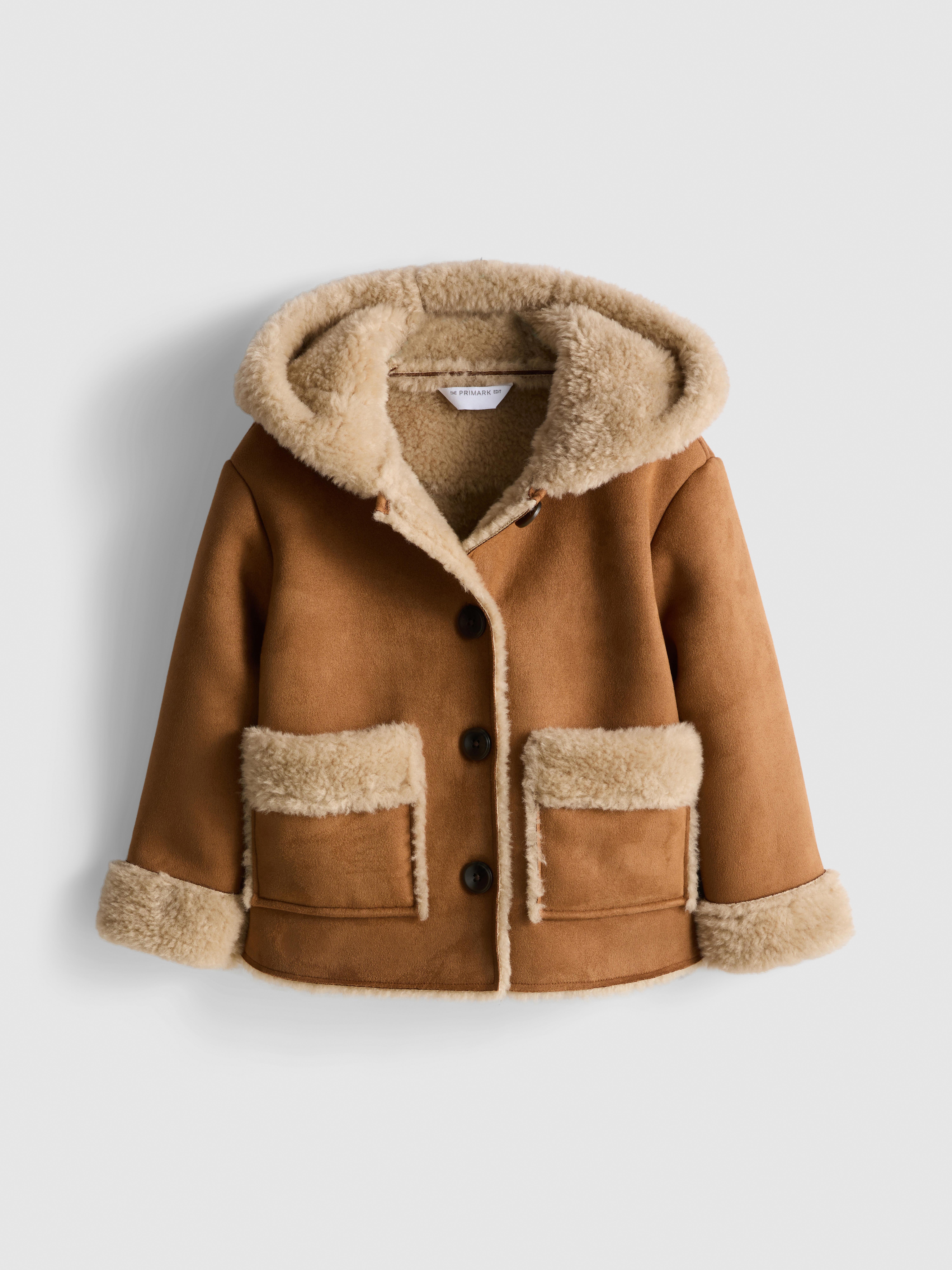 1-12yrs | The Edit Hooded Fleece Trim Jacket