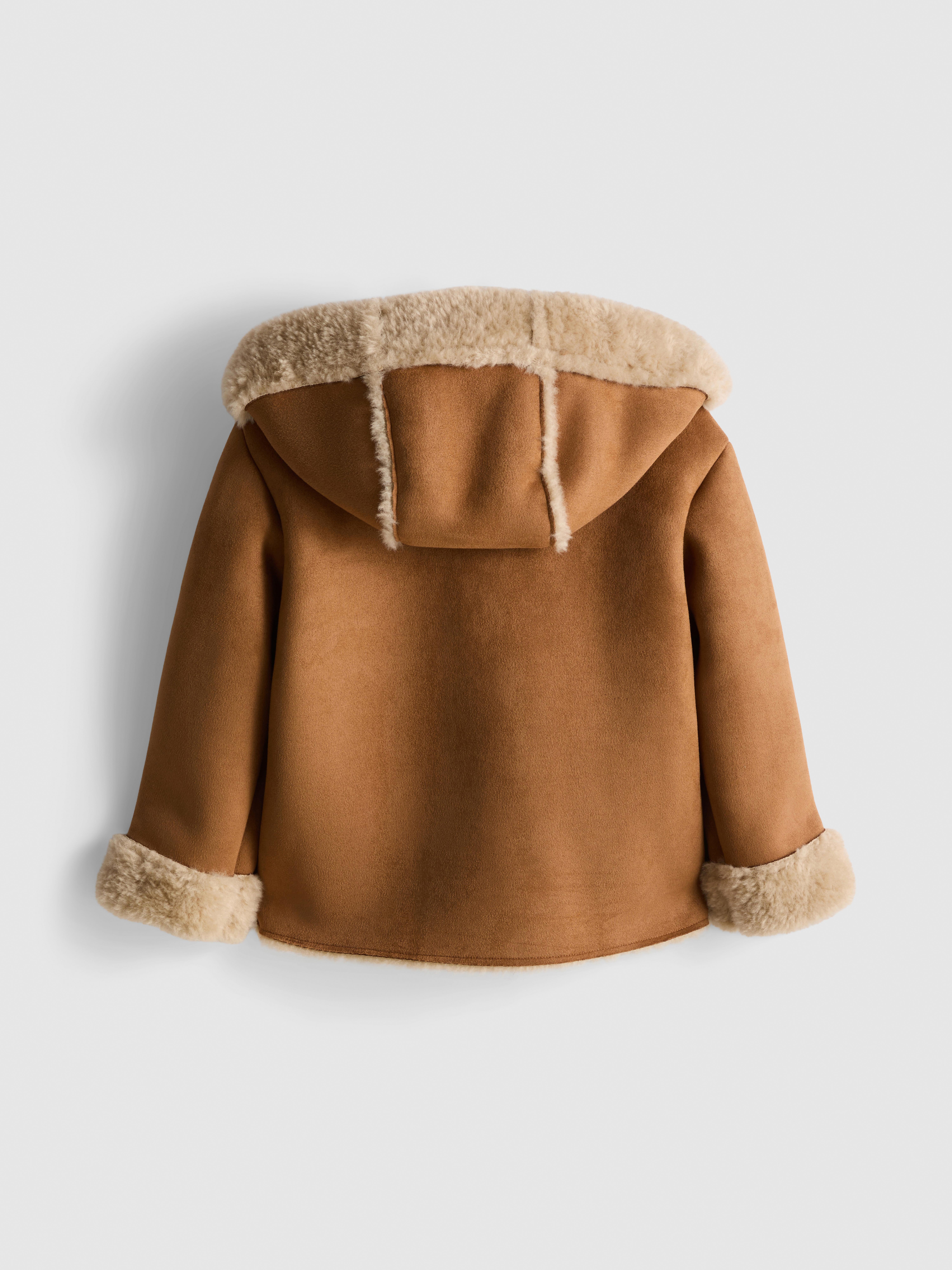 1-12yrs | The Edit Hooded Fleece Trim Jacket