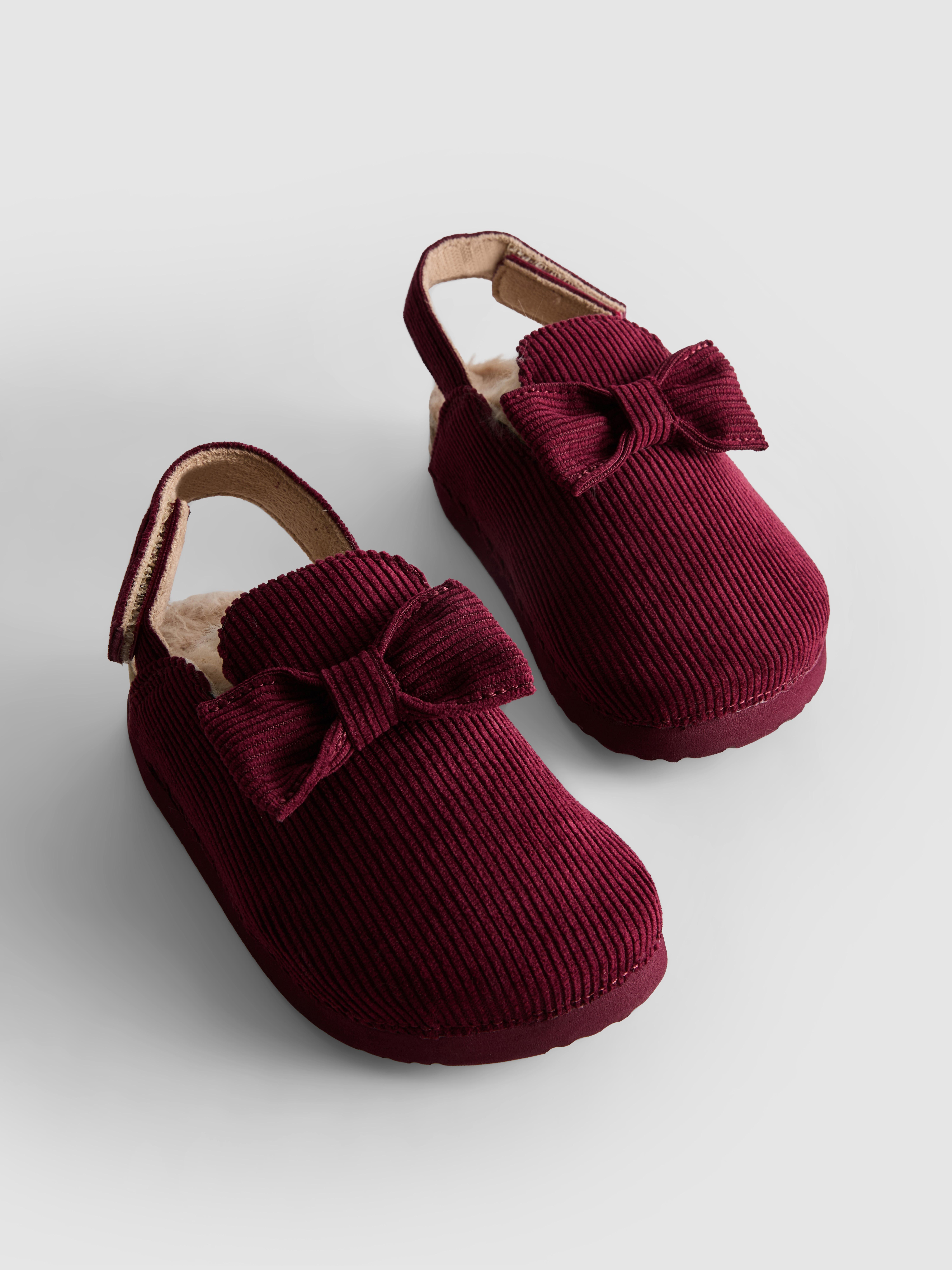 Faux Fur Lined Slingback Mule Slippers