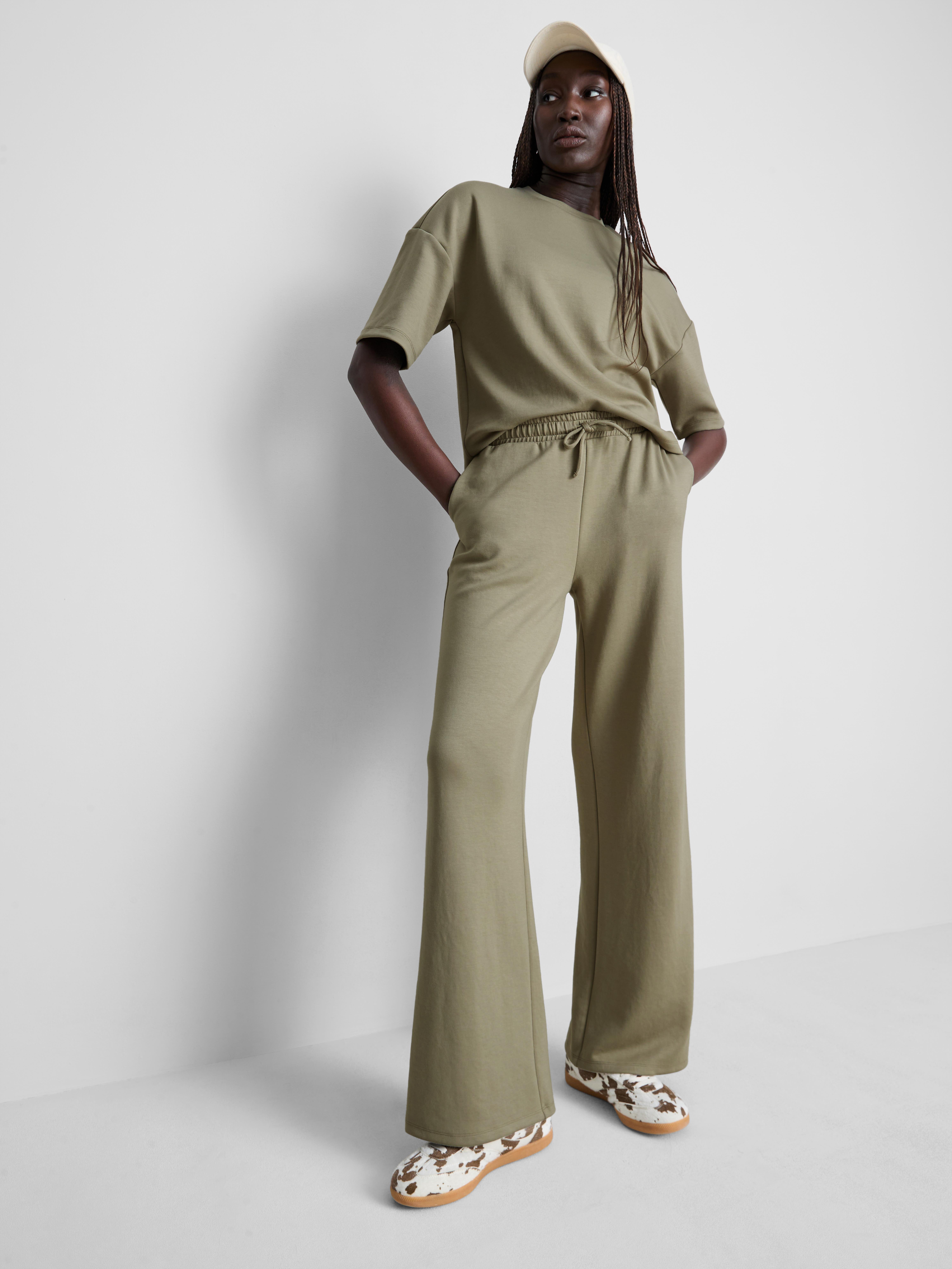 Wide Leg Drawstring Tracksuit Bottoms