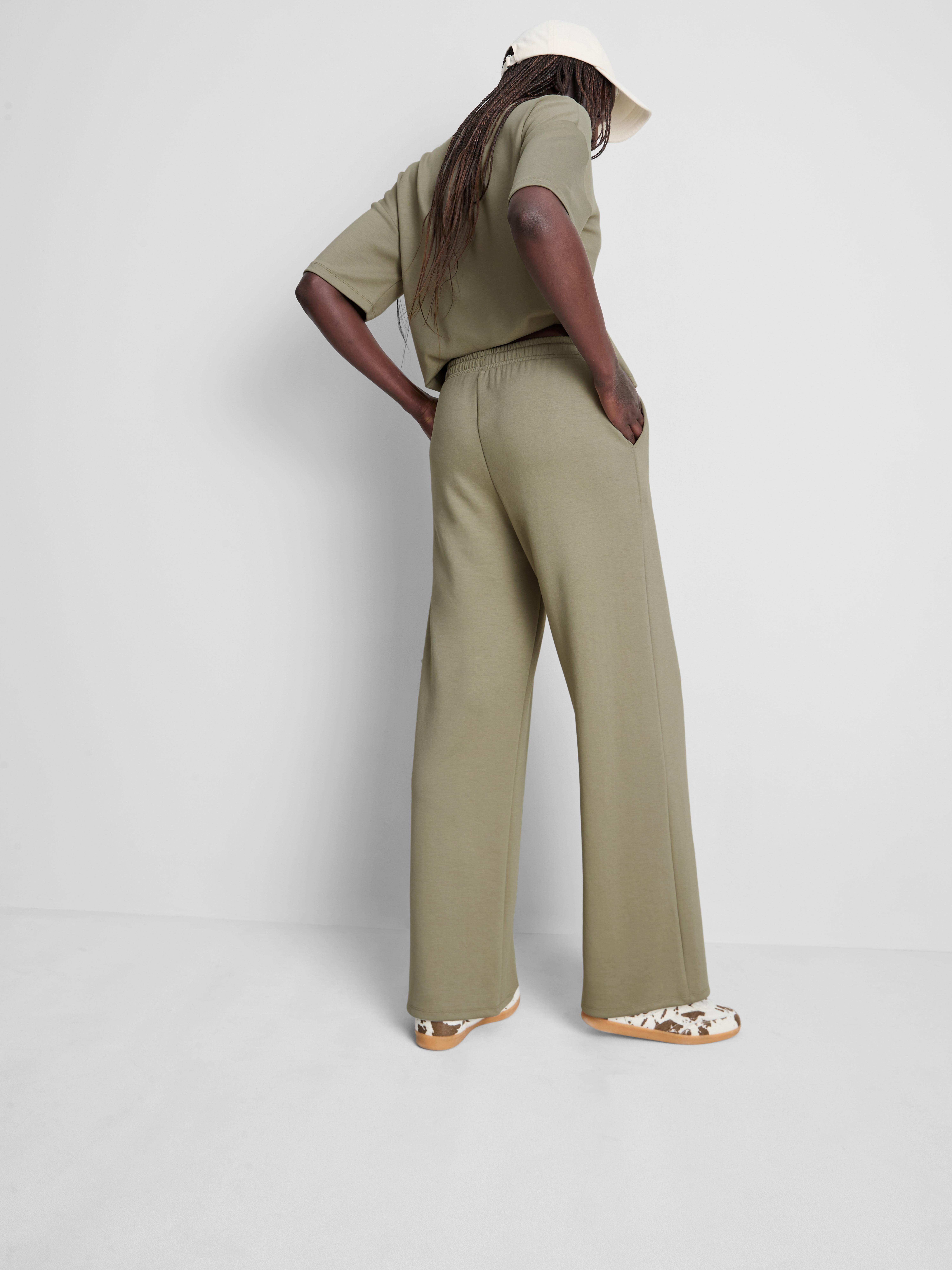 Wide Leg Drawstring Tracksuit Bottoms